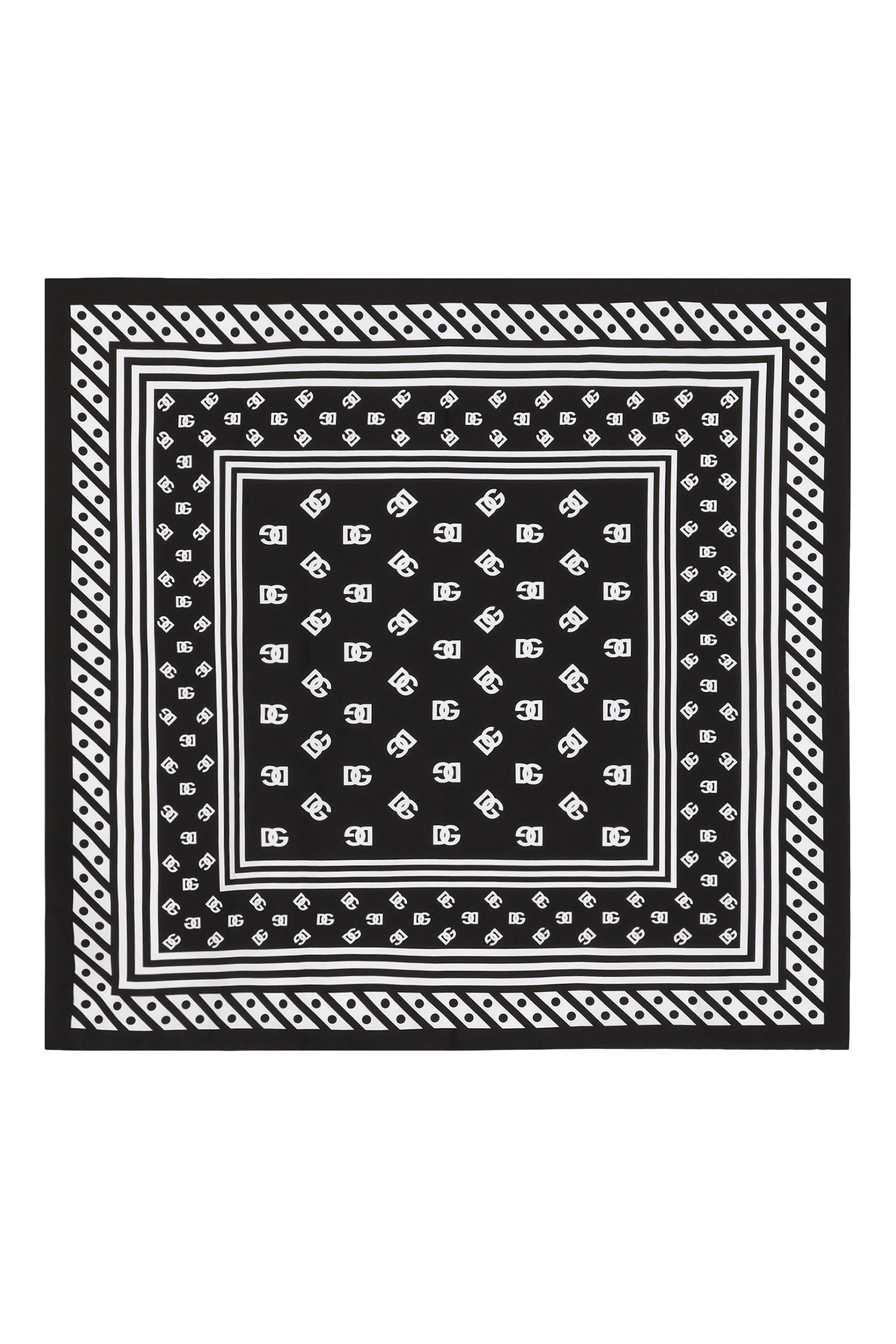 All-Over DG Logo Print Twill Scarf