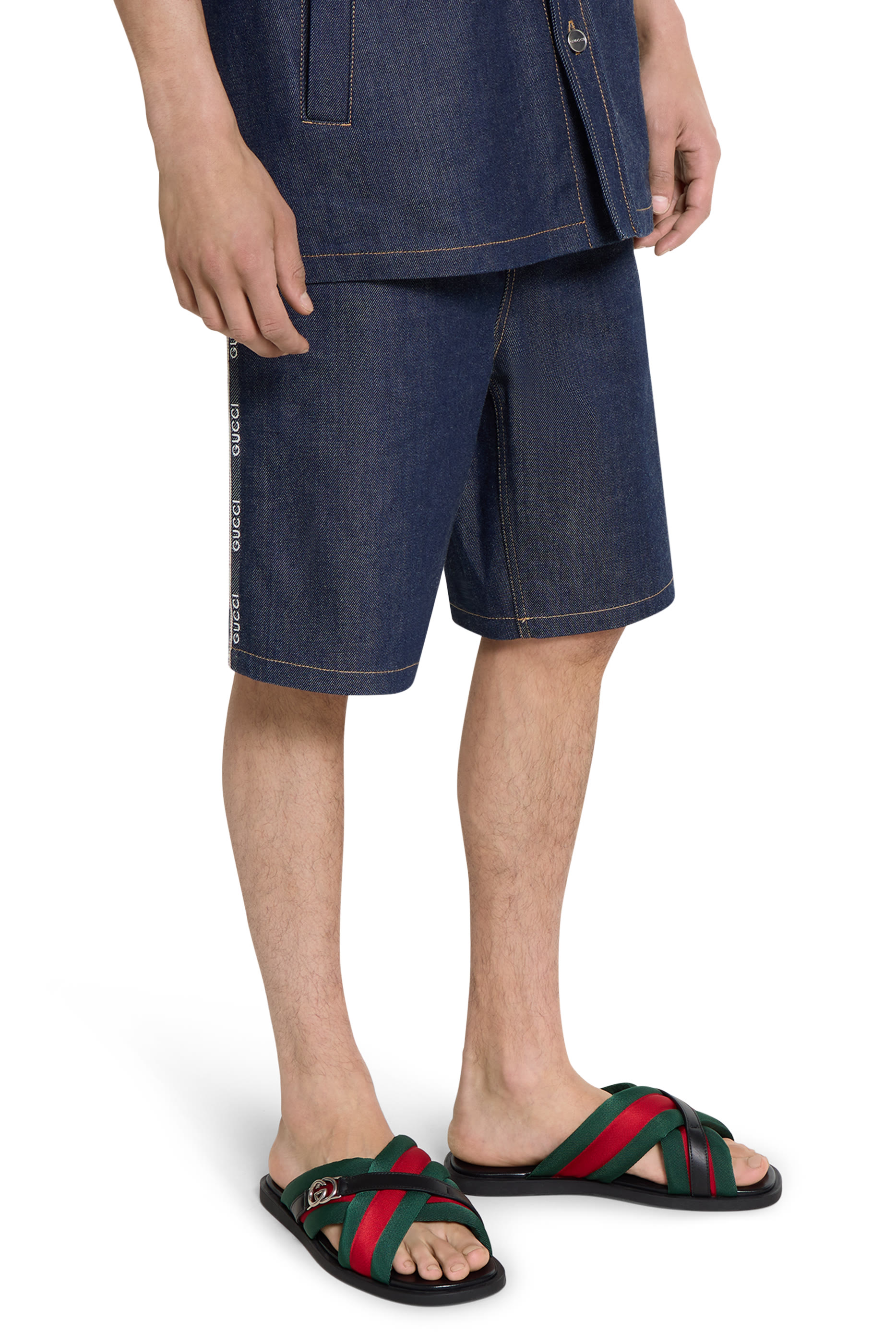 Web Sandals with Interlocking G