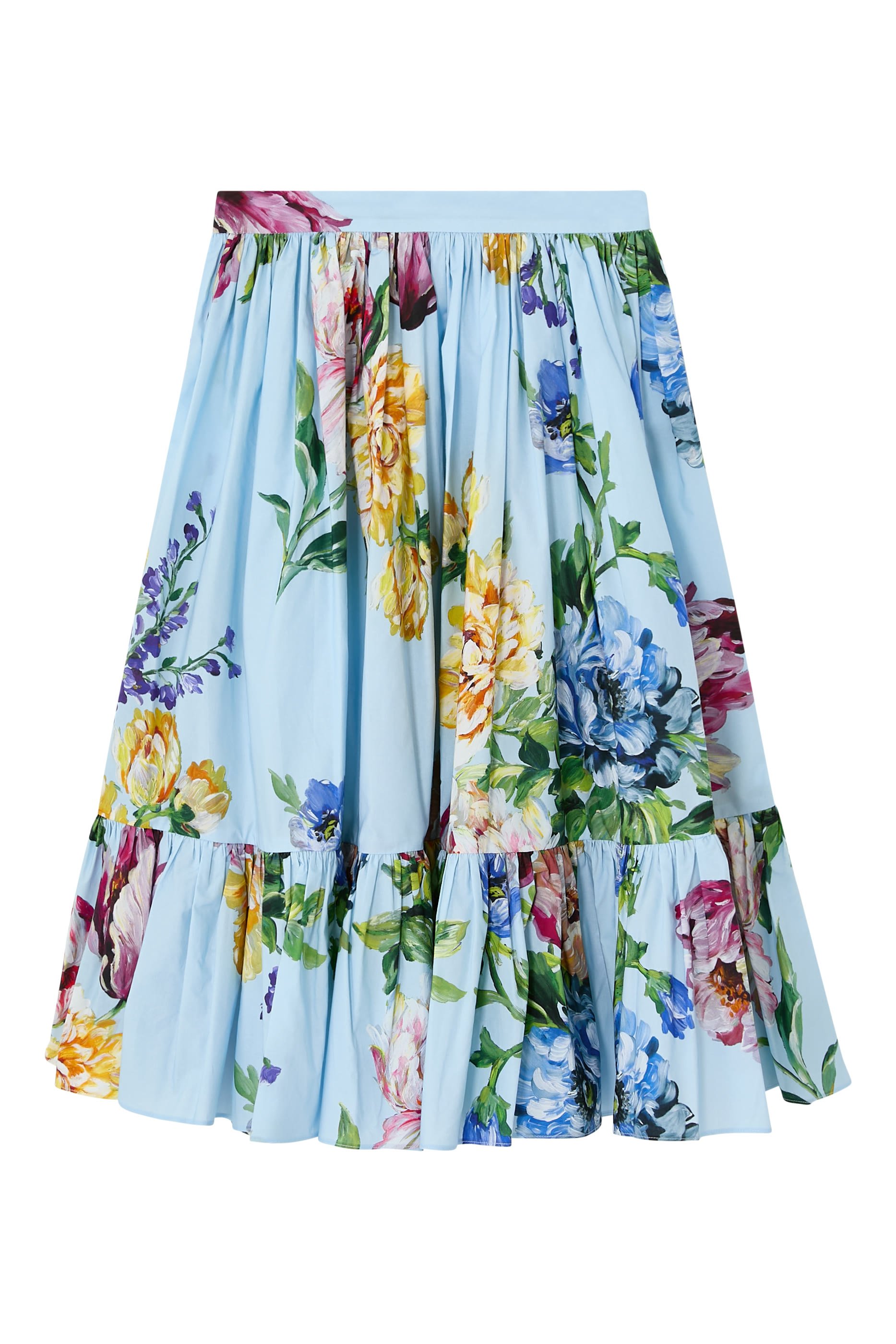 Kids  Floral‑Print Poplin Skirt