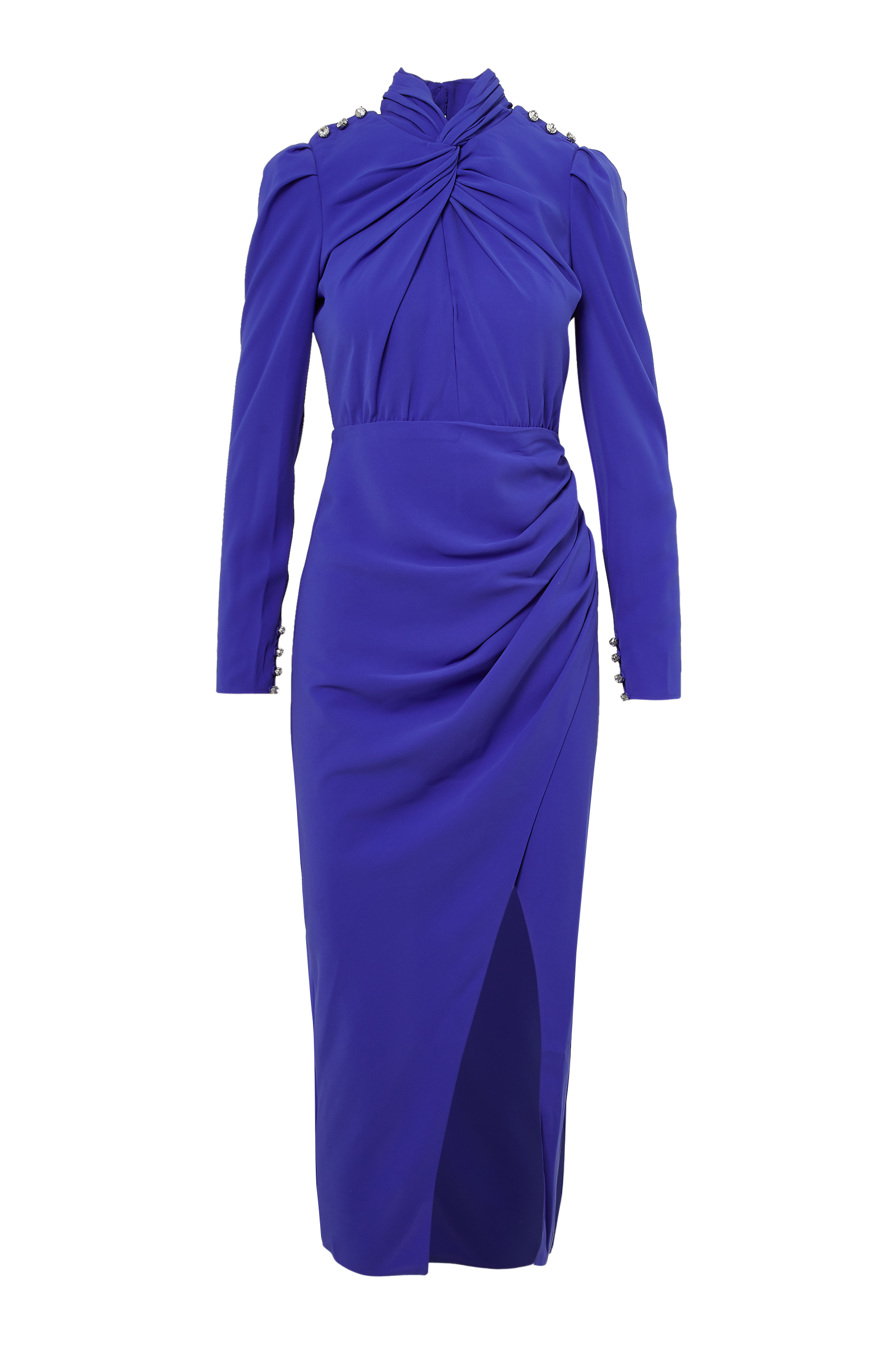 Buy Self-Portrait Crepe Twisted Collar Midi Dress for Womens ...