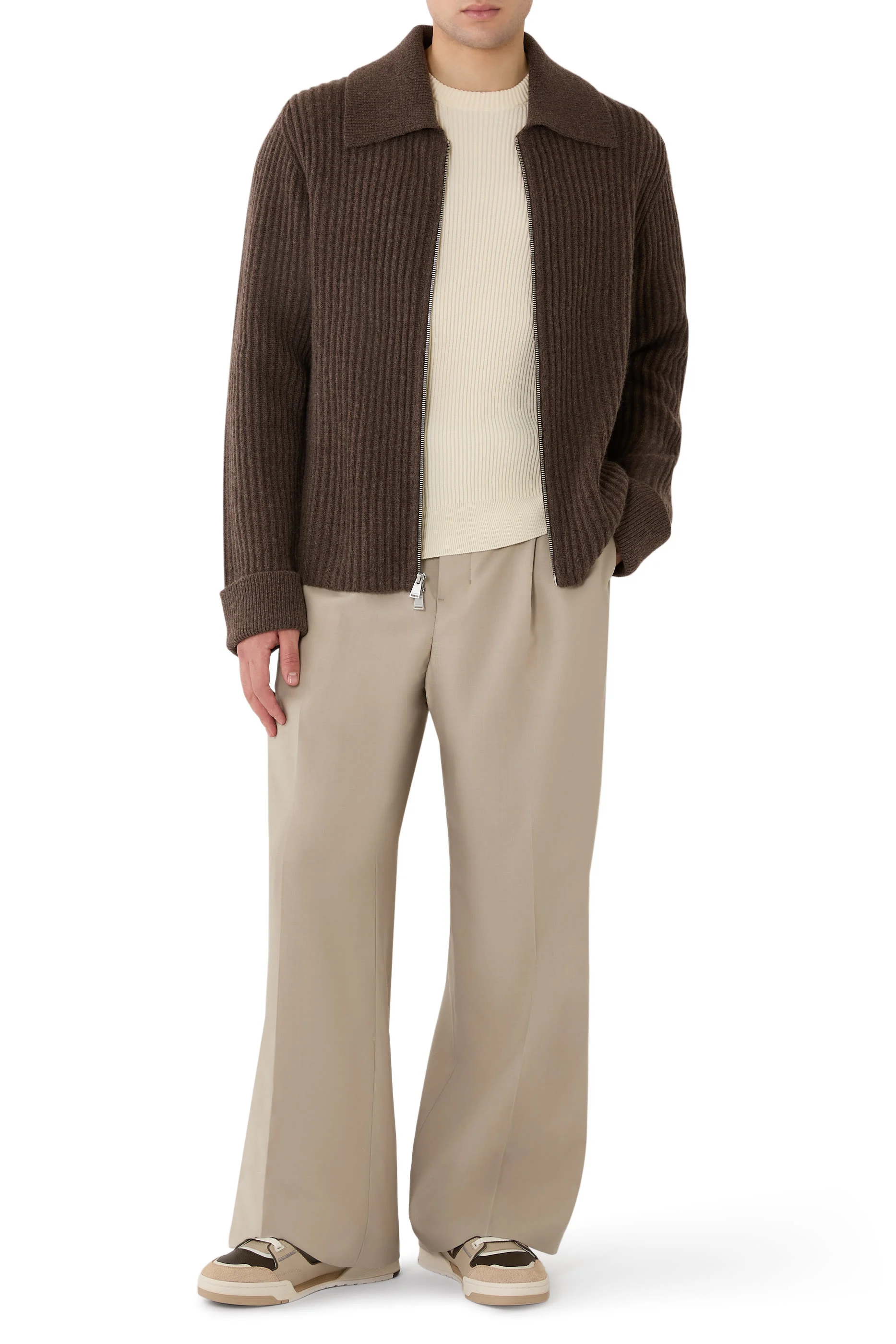 Geoff Cashmere Zip Up Jacket