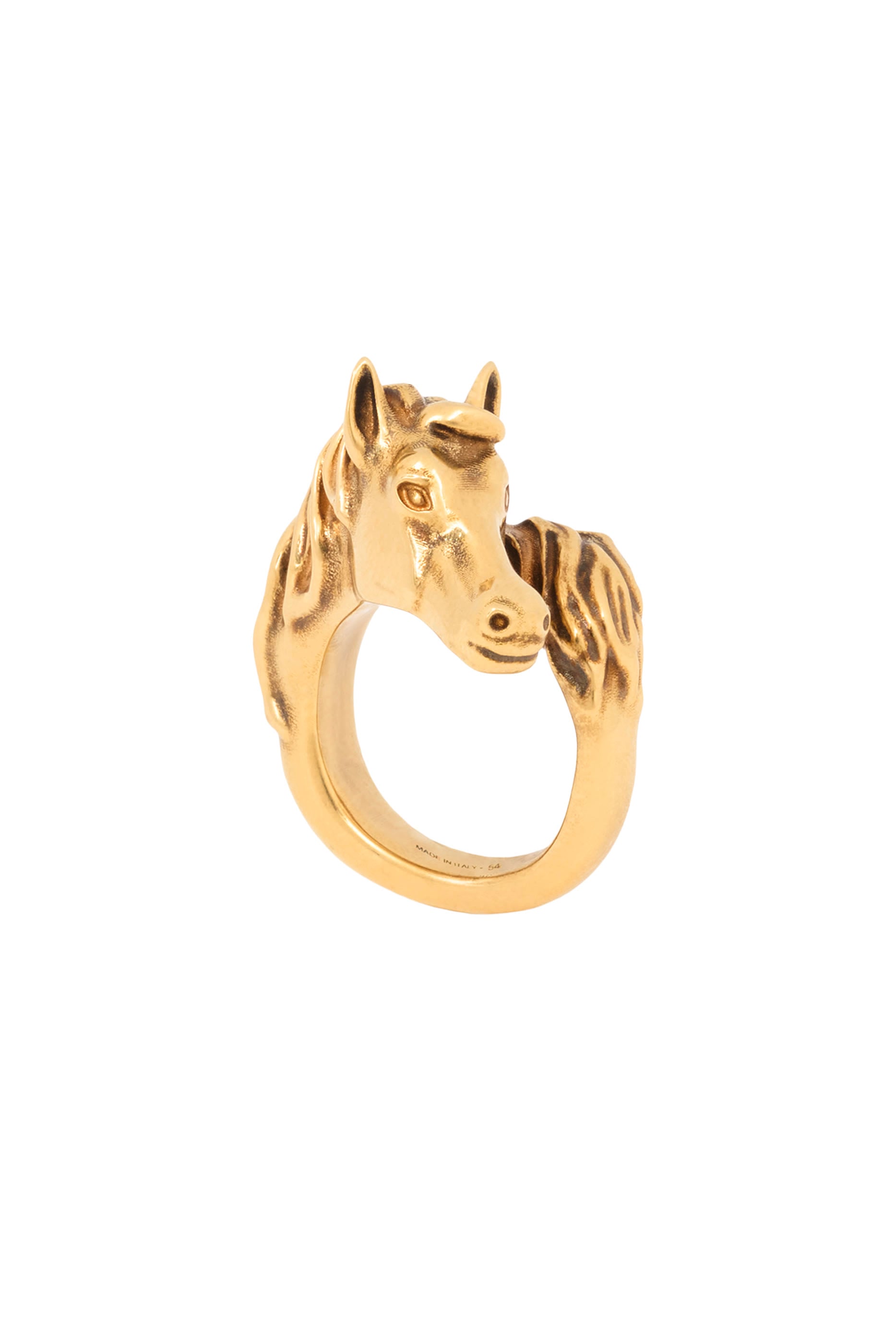 The Chlo&eacute; Chain Horse Toi et Moi Ring, Brass