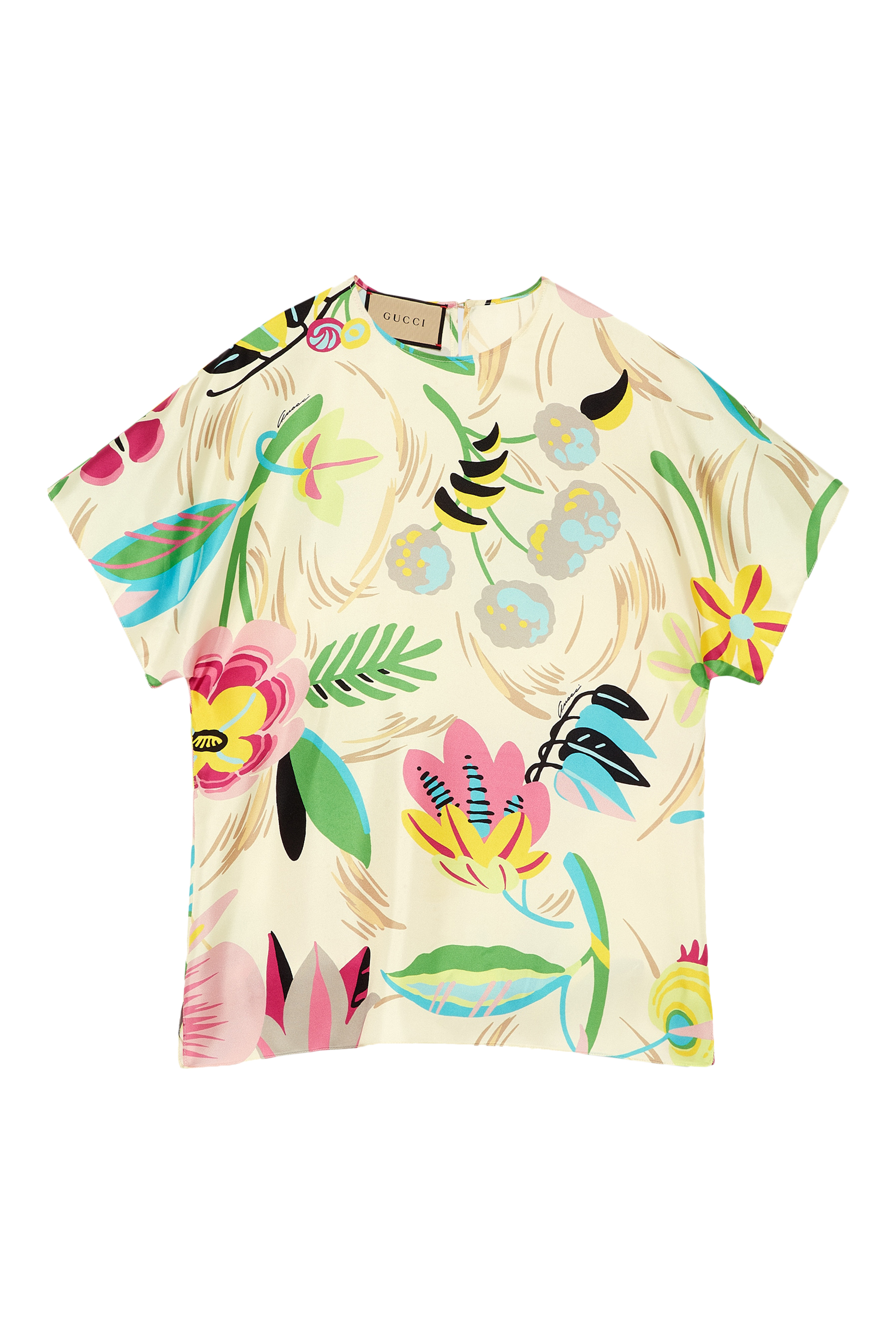 Floral Silk T-Shirt