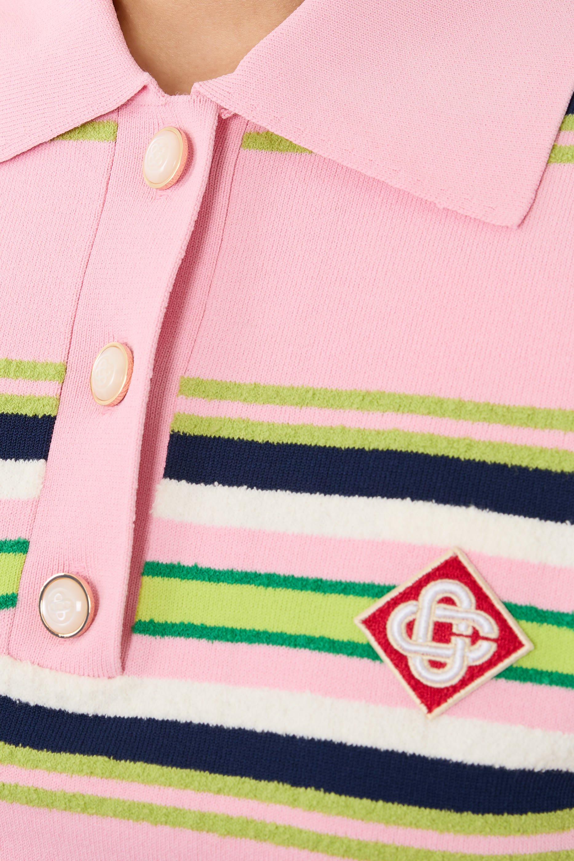 Striped Fitted Polo Shirt