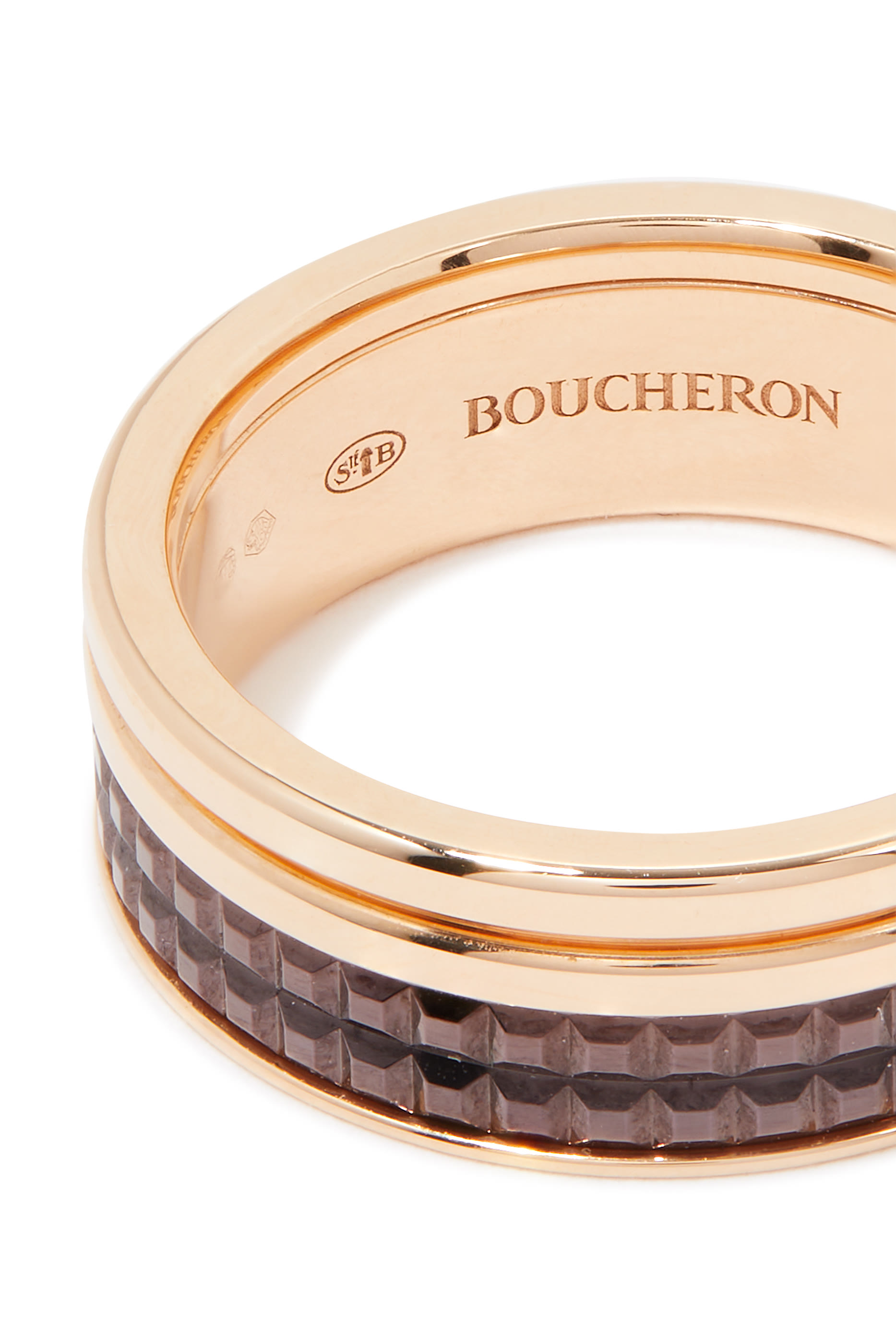 Quatre Classic Wedding Band, 18k Mixed Gold