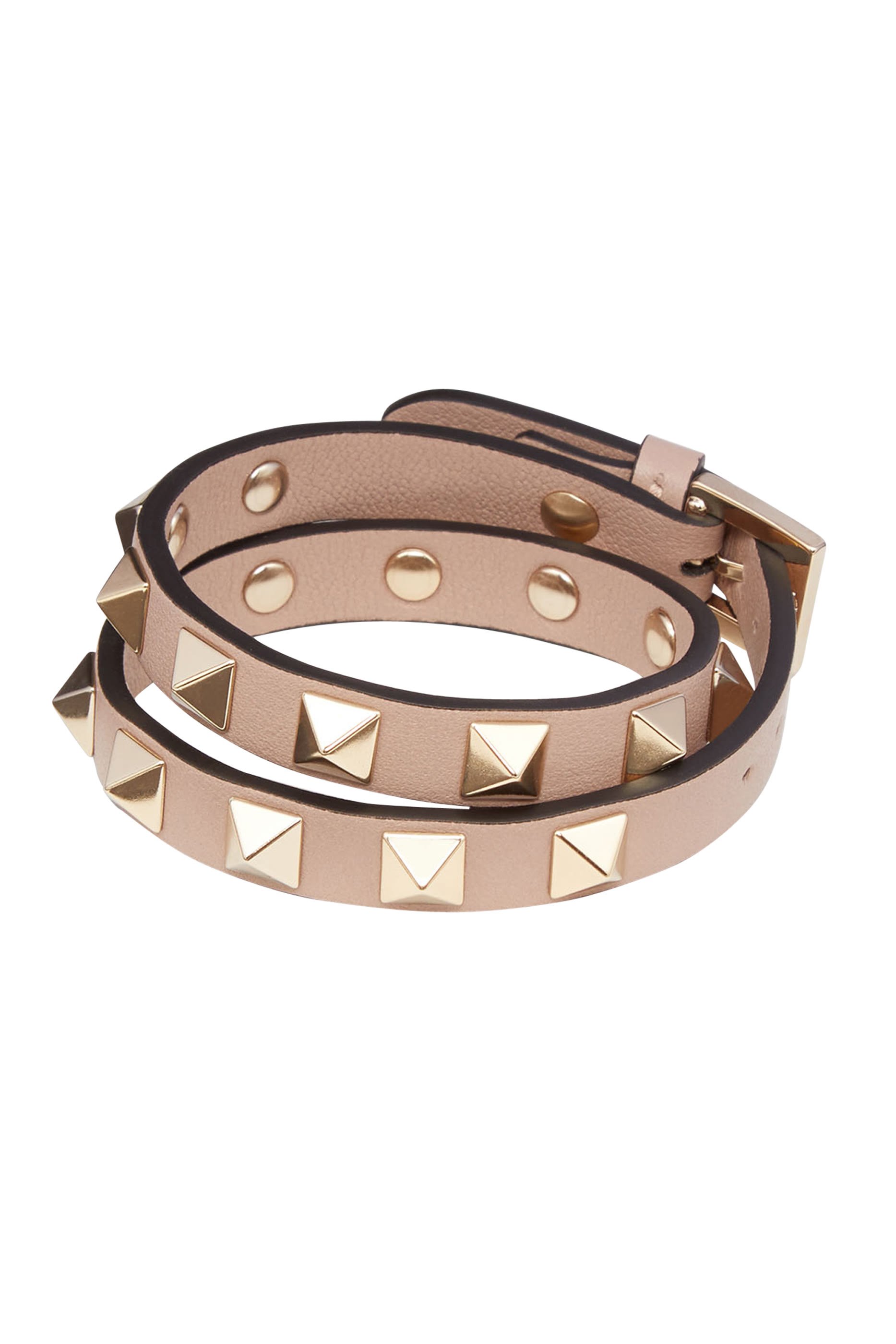  Rockstud Double Leather Bracelet