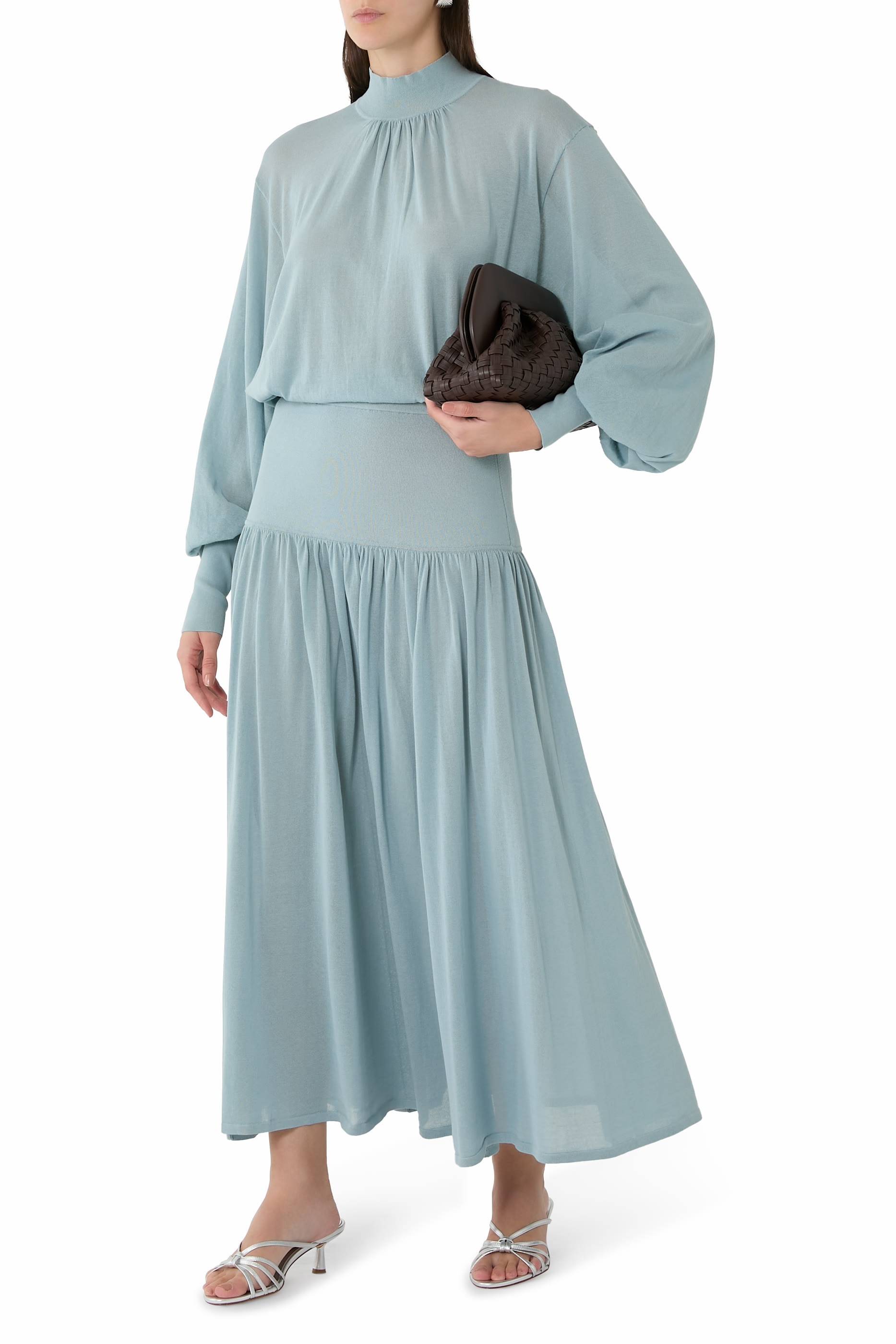 Hypnotic Gathered Midi Skirt