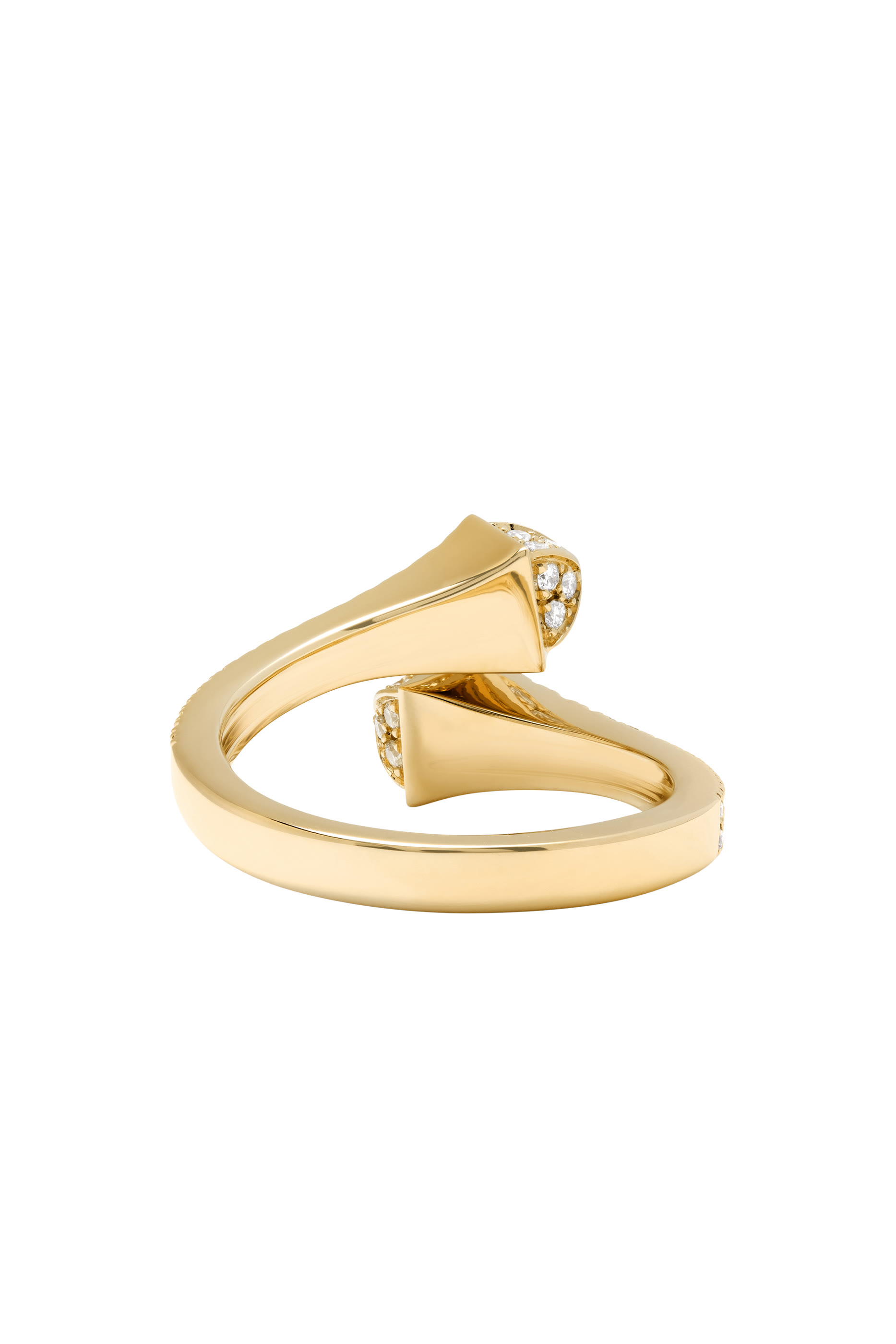 Cleo Slim Ring, 18k Yellow Gold with Full Diamonds