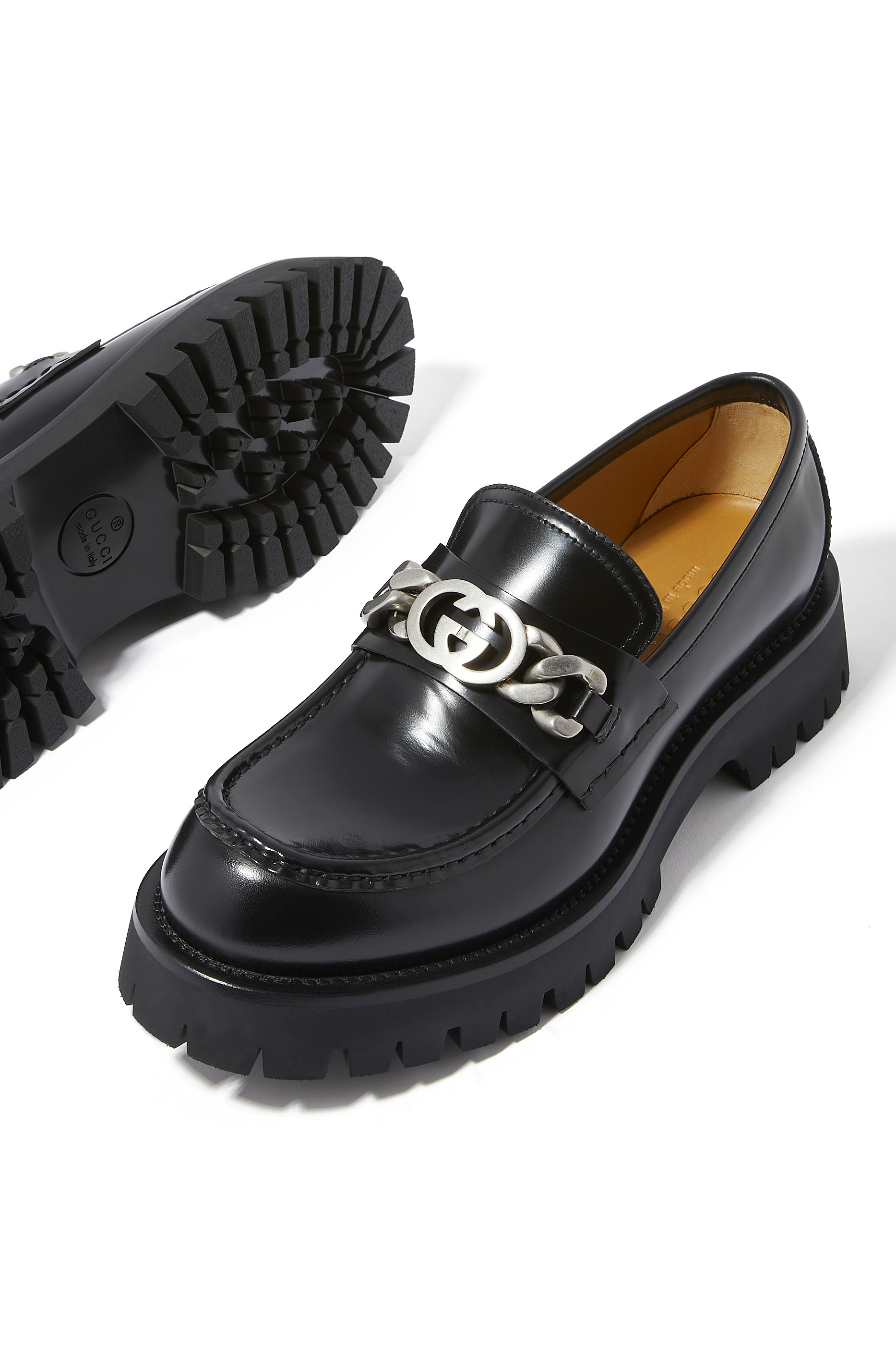 Interlocking G Leather Loafers