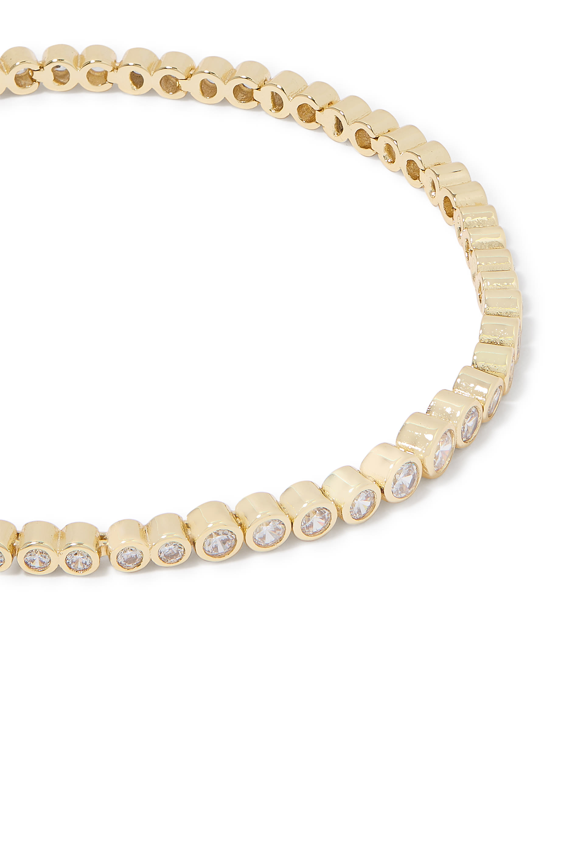 Tennis Bracelet, 14k Vermeil on Sterling Silver & Grade Cubic Zirconia