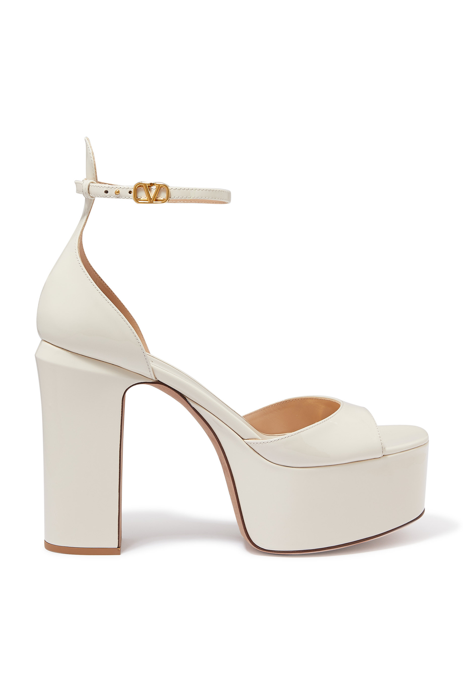 Valentino Garavani Tan Go 120 Leather Pumps