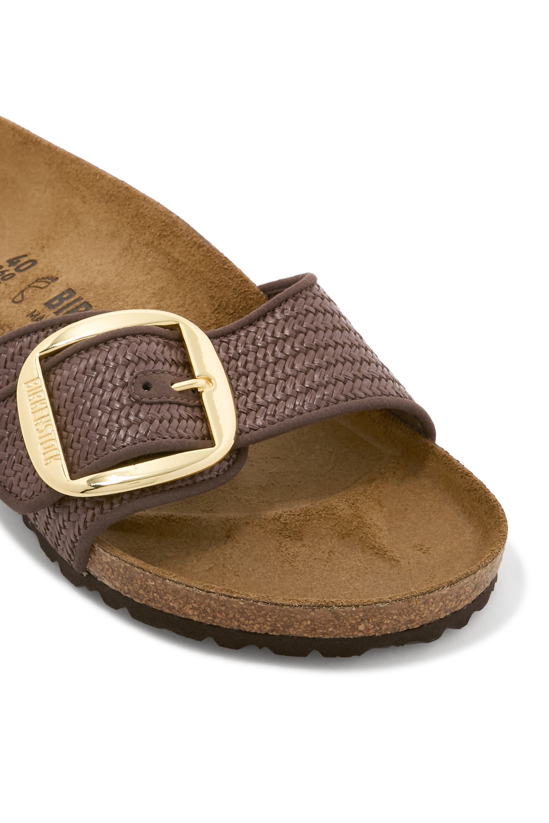 Madrid Big Buckle Raffia Sandals 