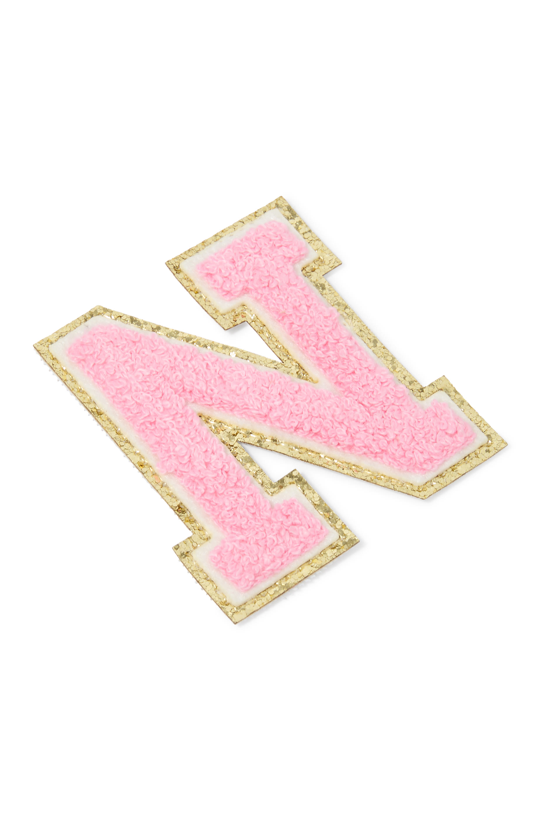 Kids 3&rdquo; Chenille Sparkle N Letter Patch