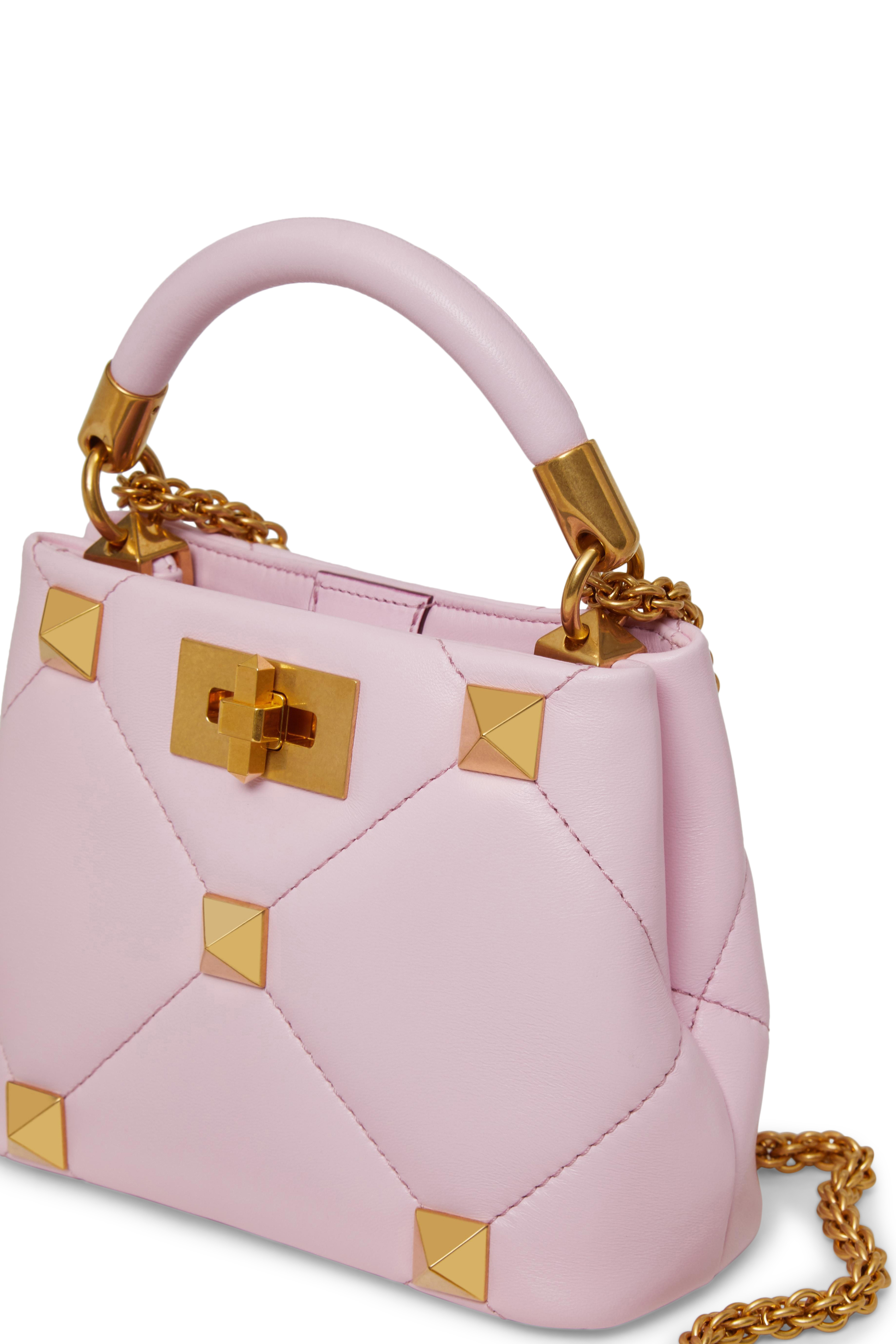  Roman Stud Top Handle Bag