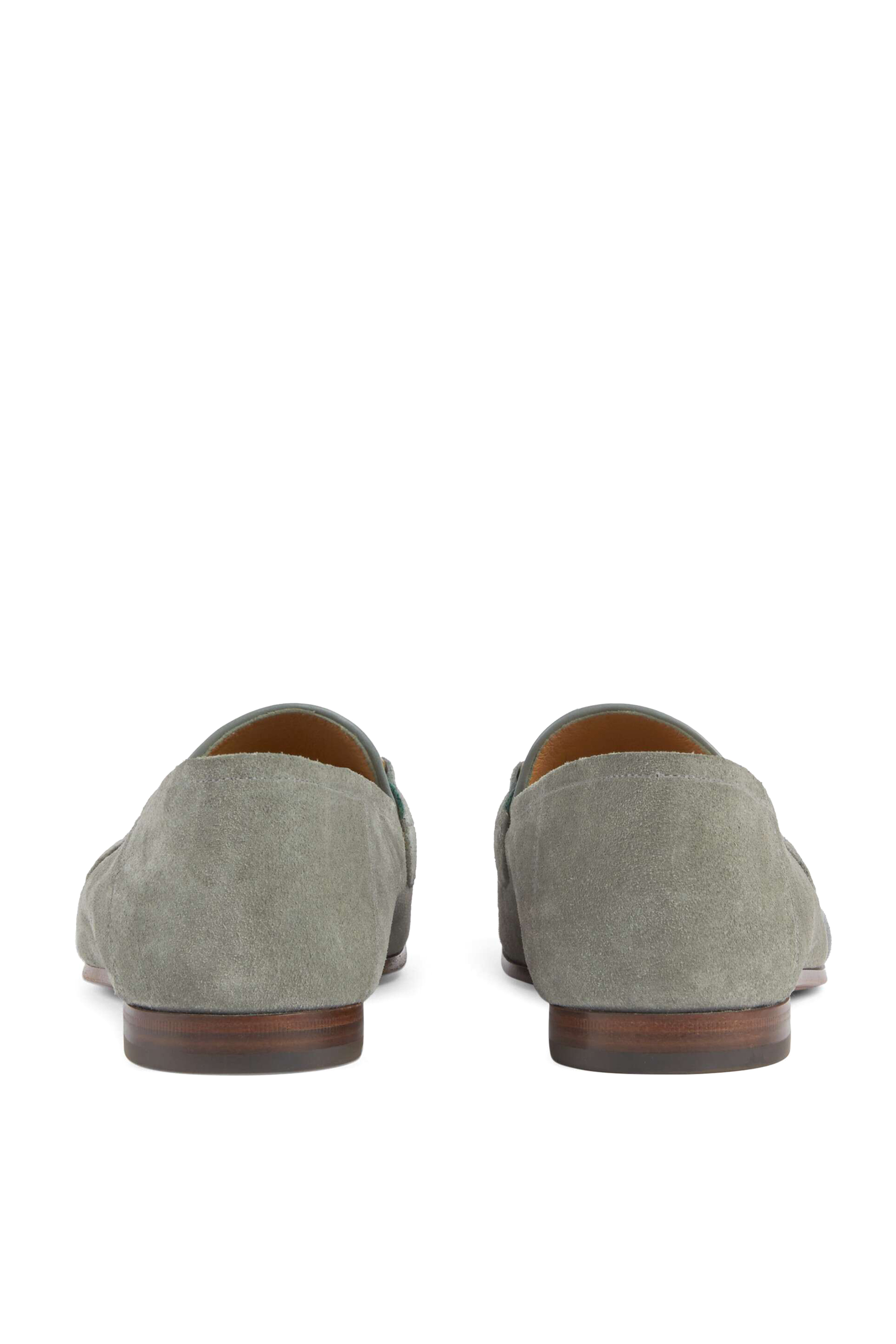 Horsebit Web Suede Loafers