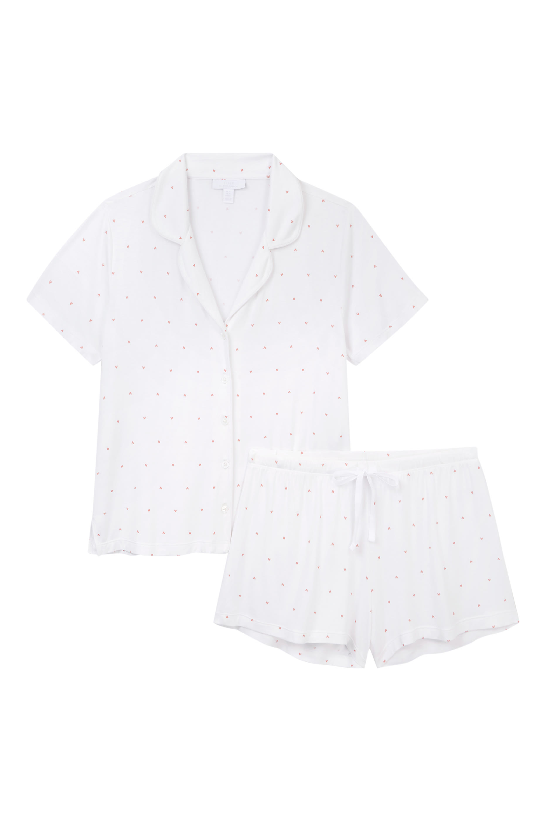 Jersey Heart Print Shortie Pajama Set