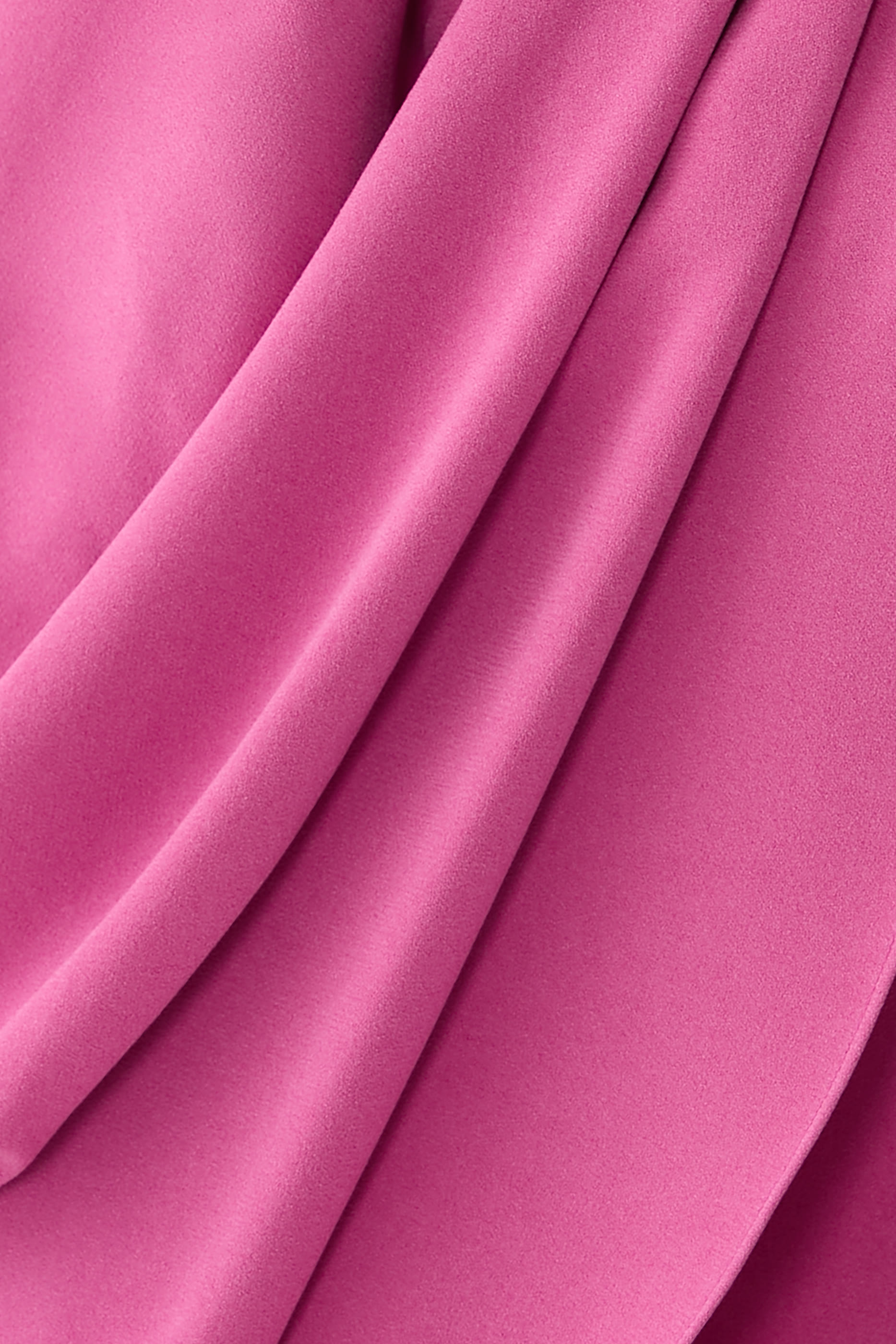 Asymmetric Crepe Midi Dress