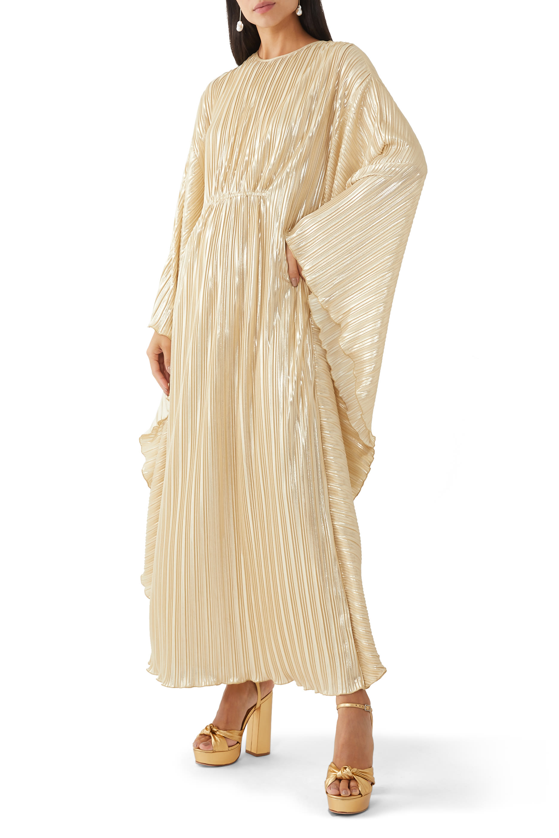 Farrah Plisse Kaftan Dress
