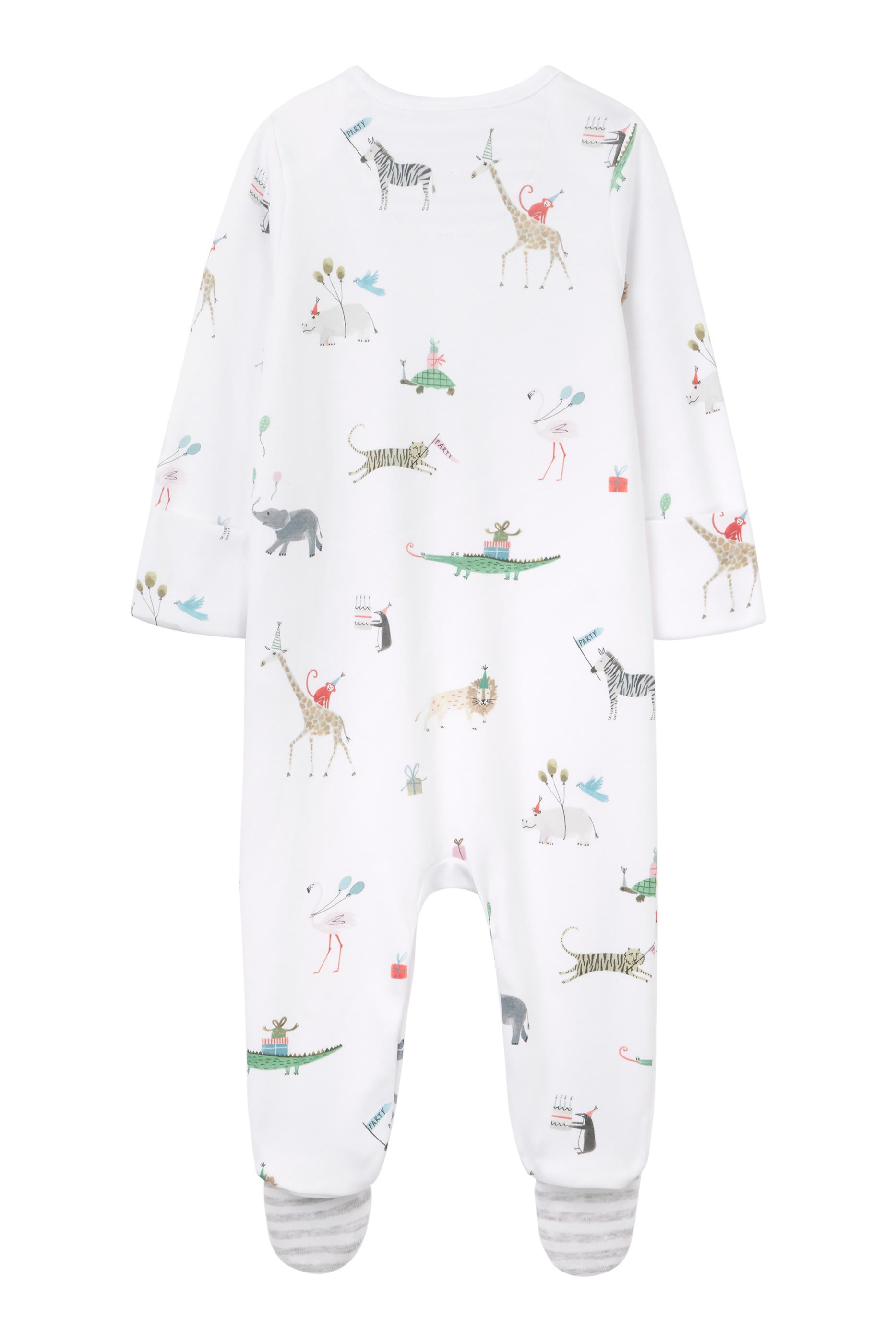 Kids Organic Cotton Party Animals Sleepsuit