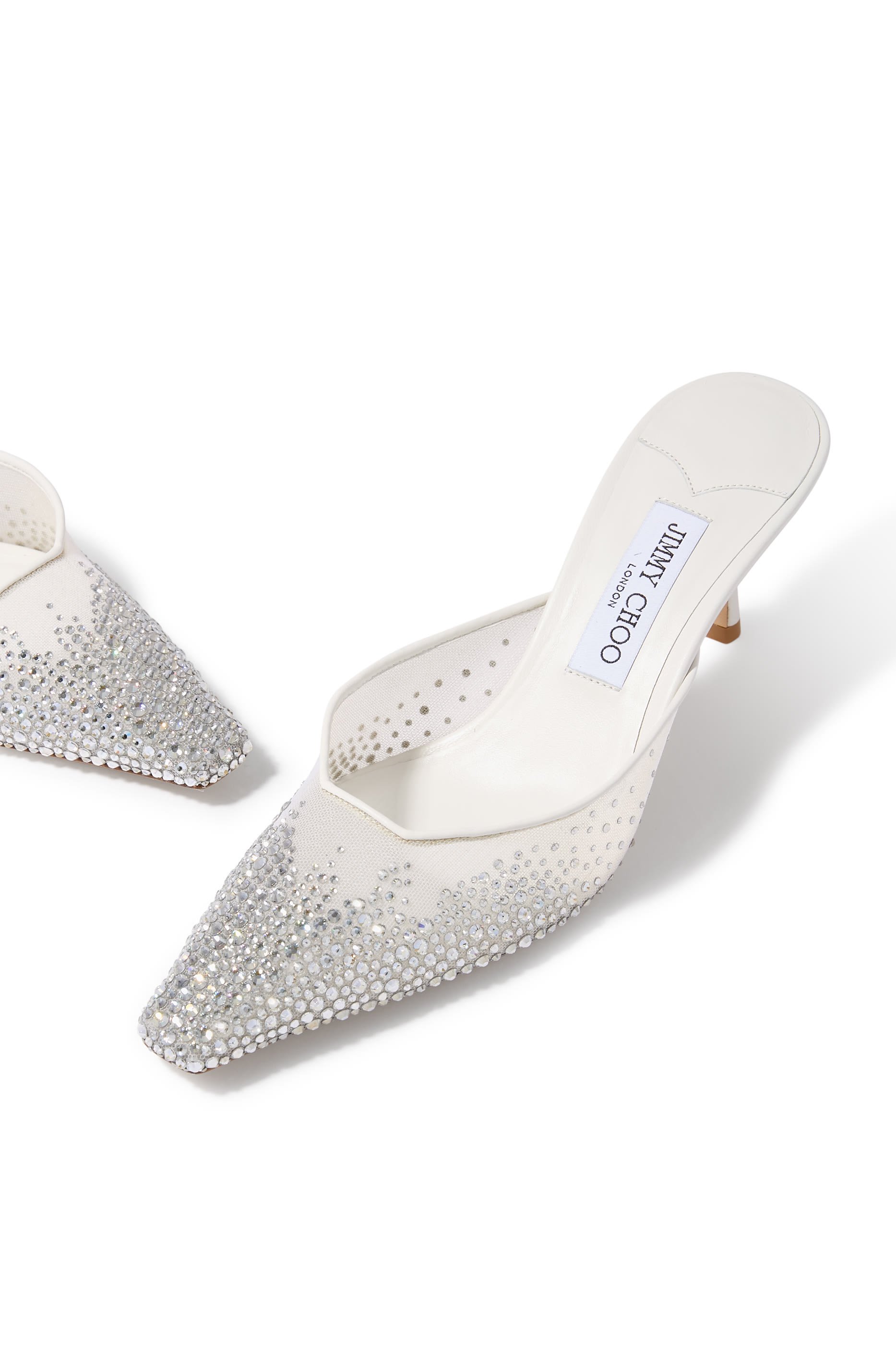 Vivi 65 Crystal Mesh Mule Pumps