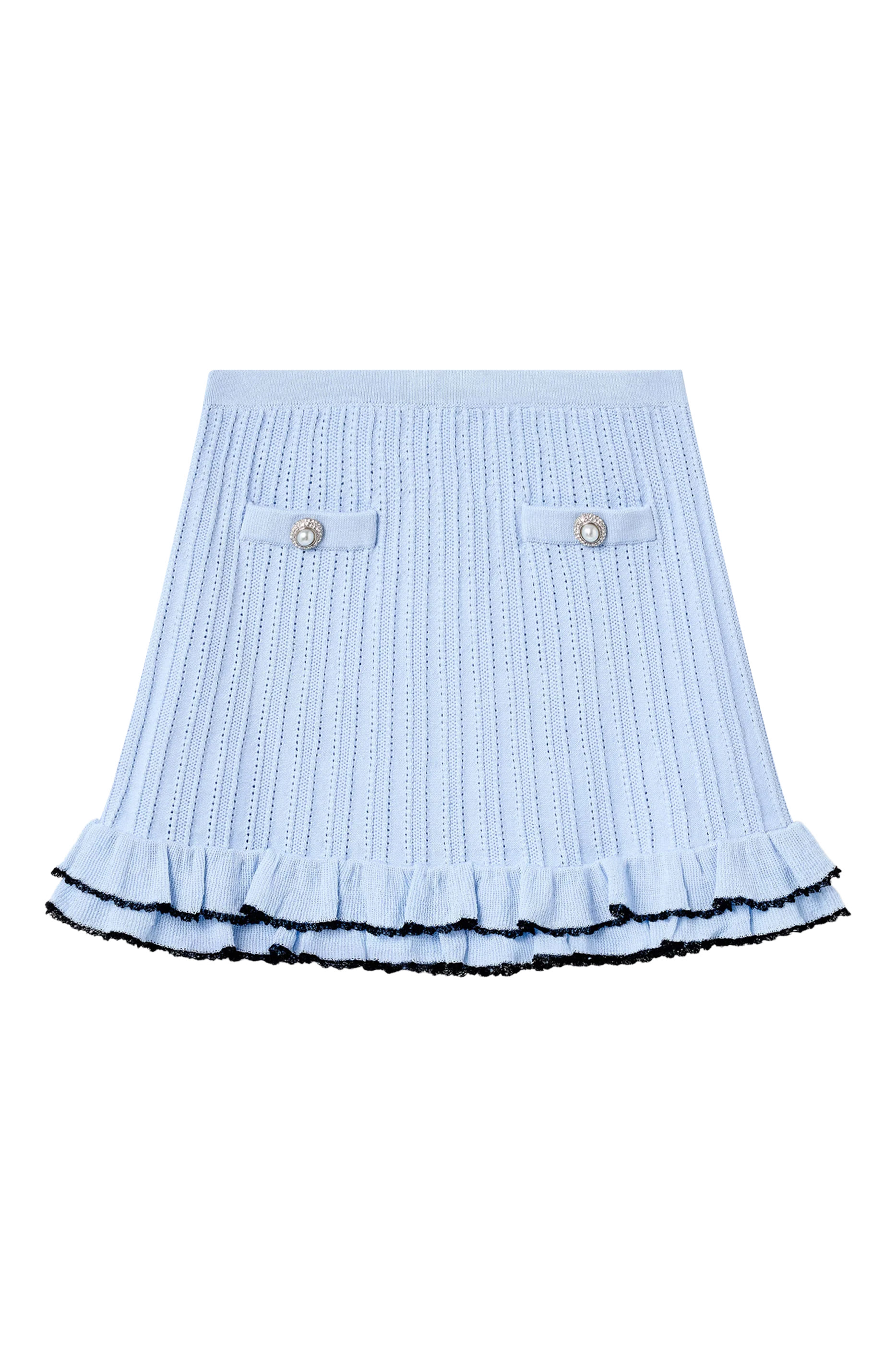 Kids Frill Trim Knit Skirt