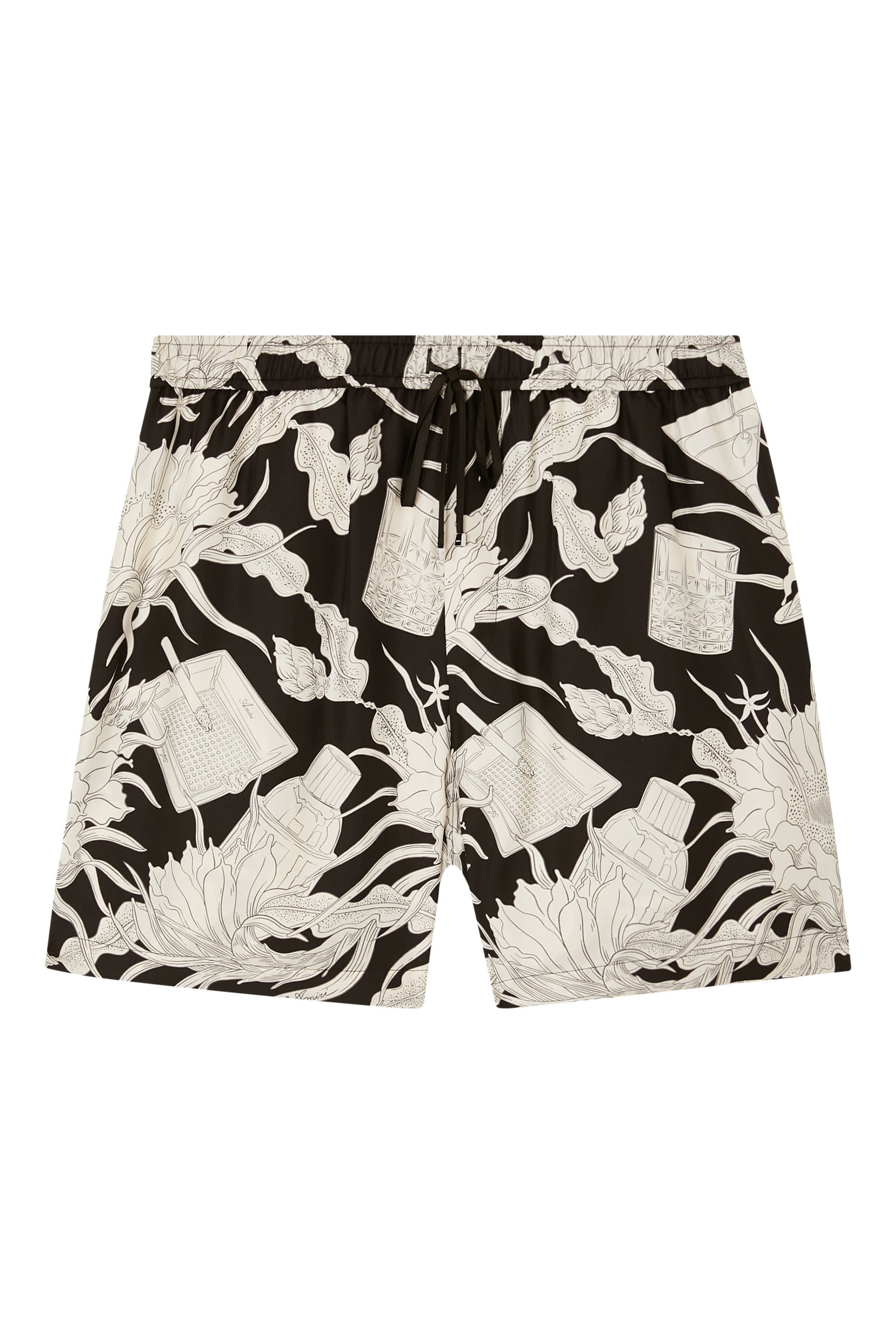 Floral Silk Shorts