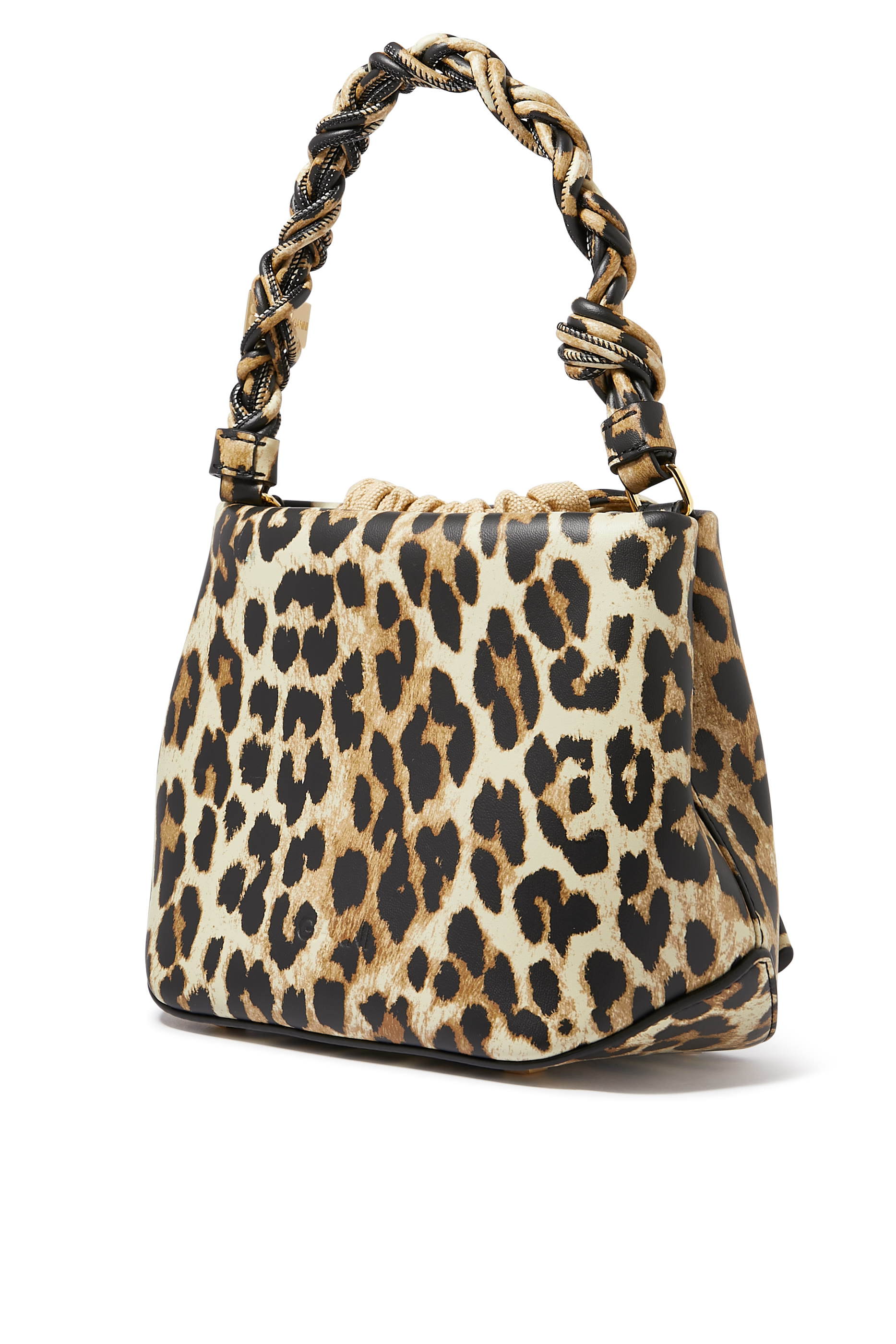 Leopard Print Bou Bucket Bag
