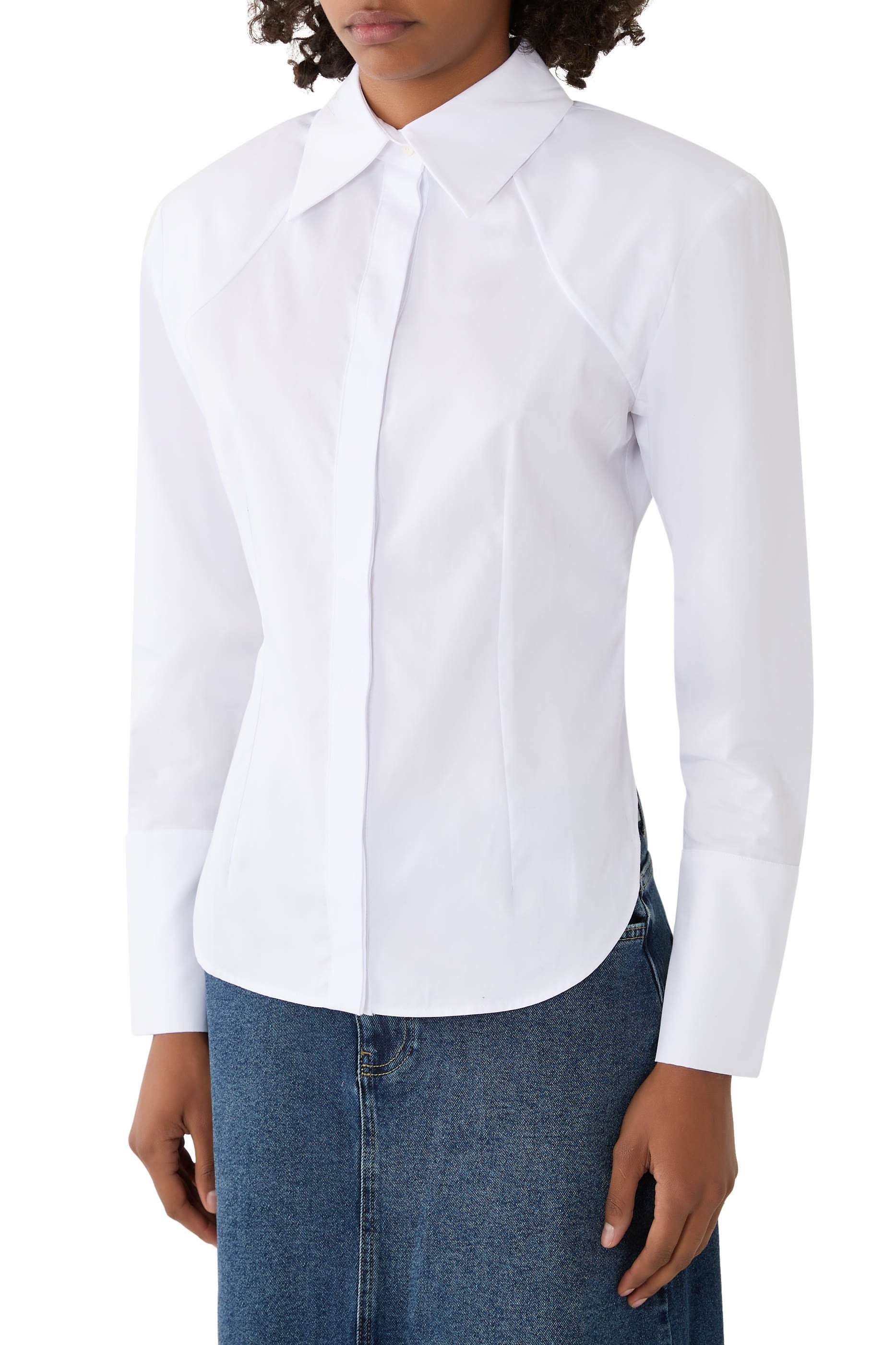 Back-Drape Boxy Shirt