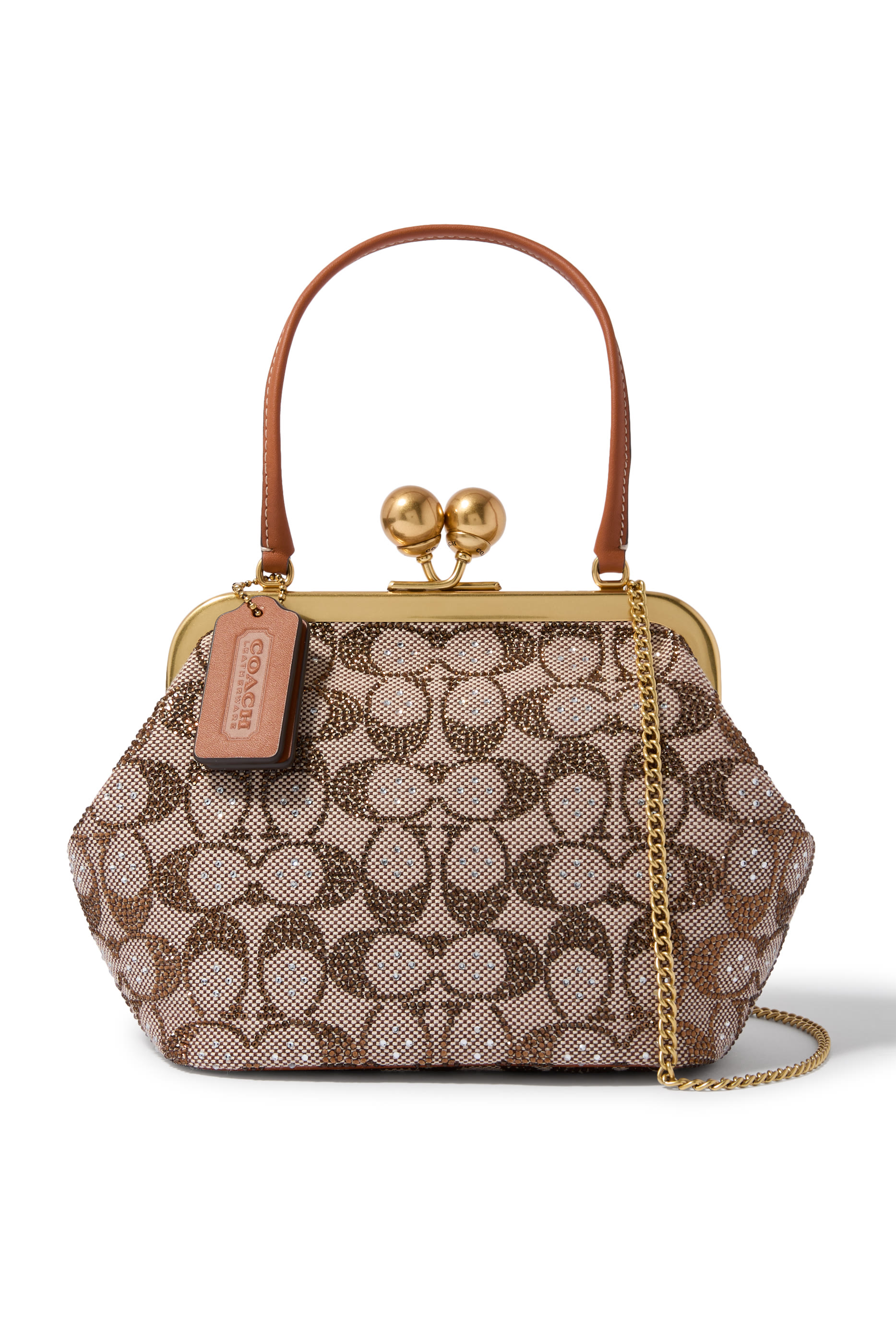 Kisslock Frame Bag 16 in Crystal Signature Jacquard