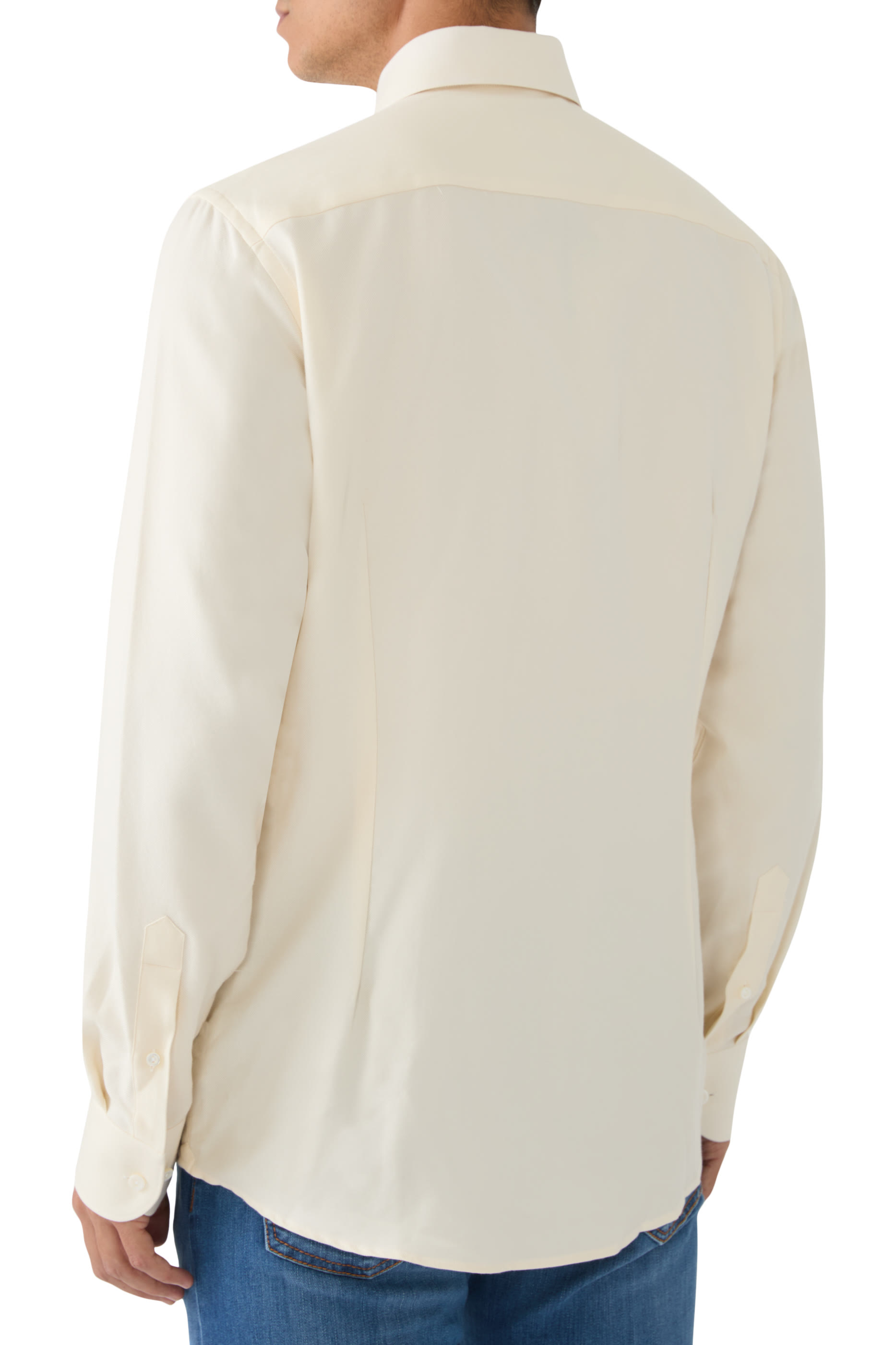 Solid Cotton Cashmere Silk Shirt