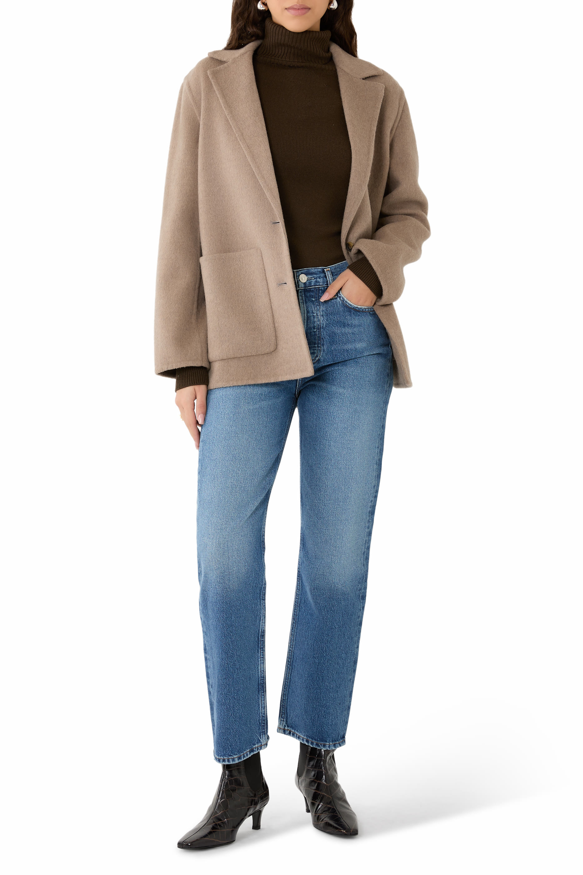 Double-Face Wool & Cashmere-Blend Blazer