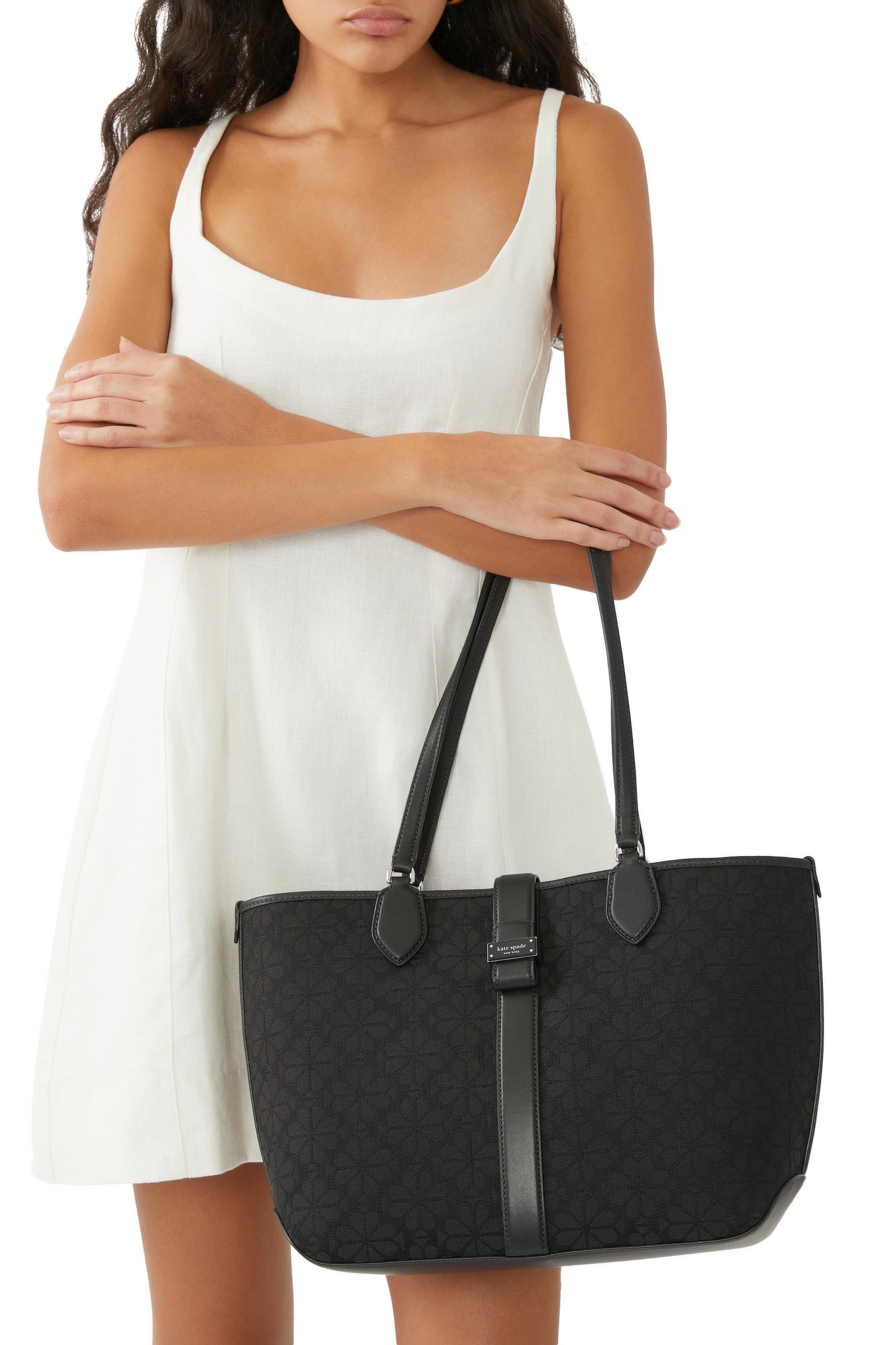 Spade Flower Jacquard Medium Tote Bag