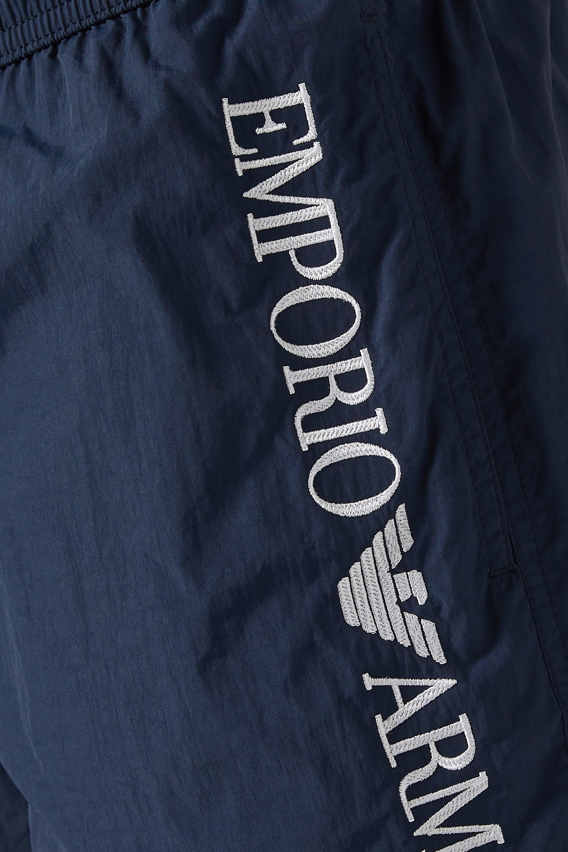 Embroidered Veryical Logo Swimshorts