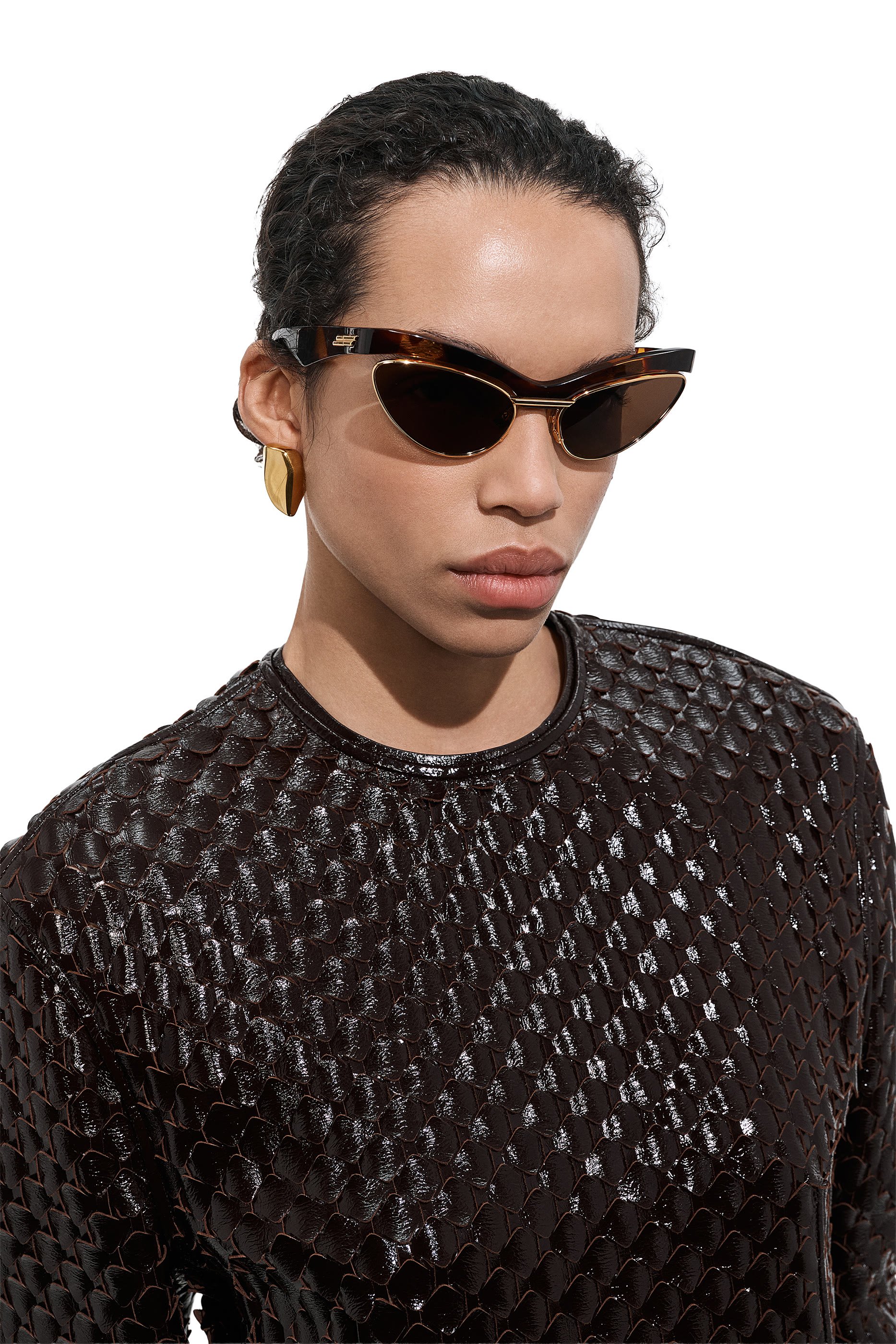  Small Prisma Earrings,18K Gold Finish Sterling Silver