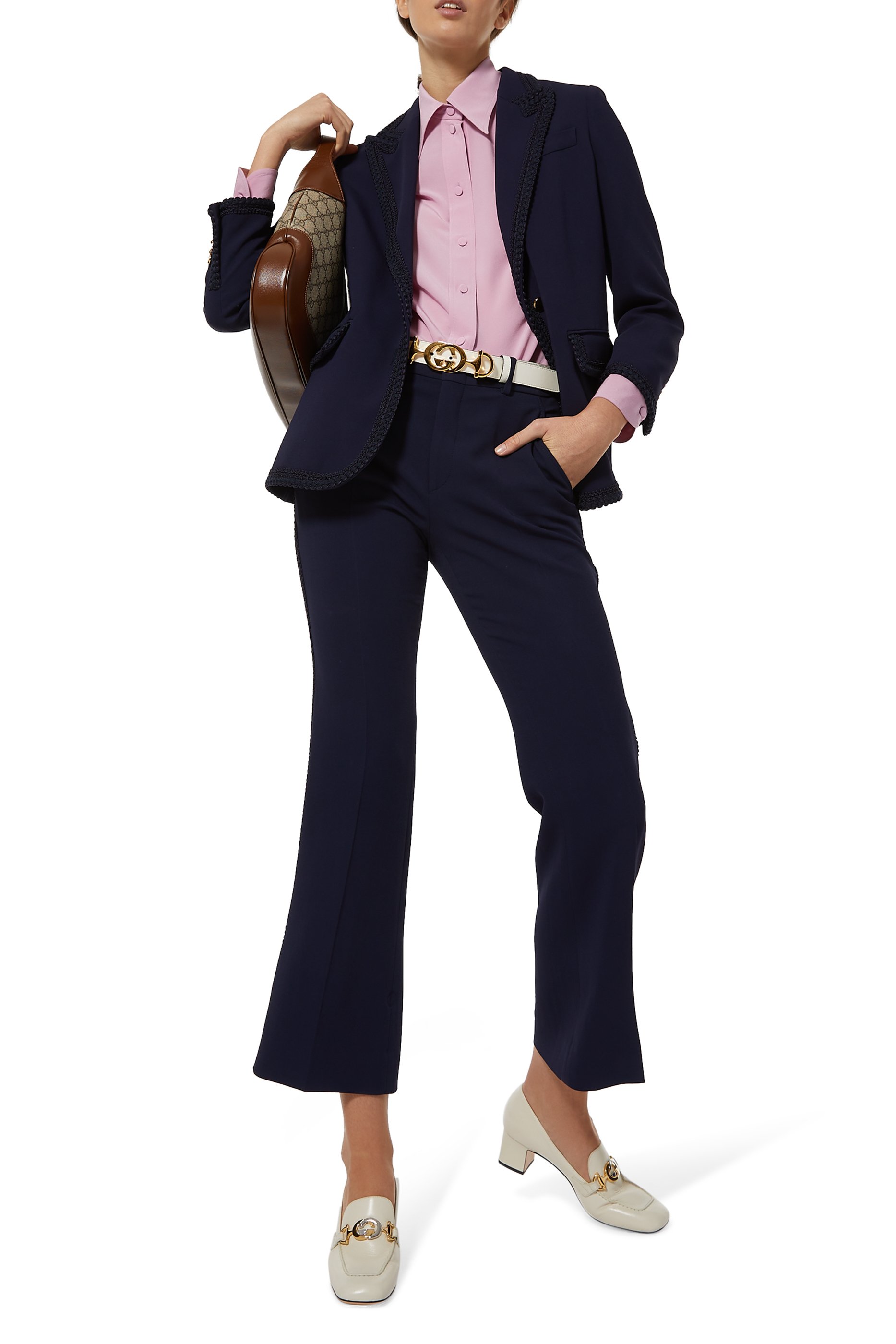 Horsebit-Buckle Leather Belt