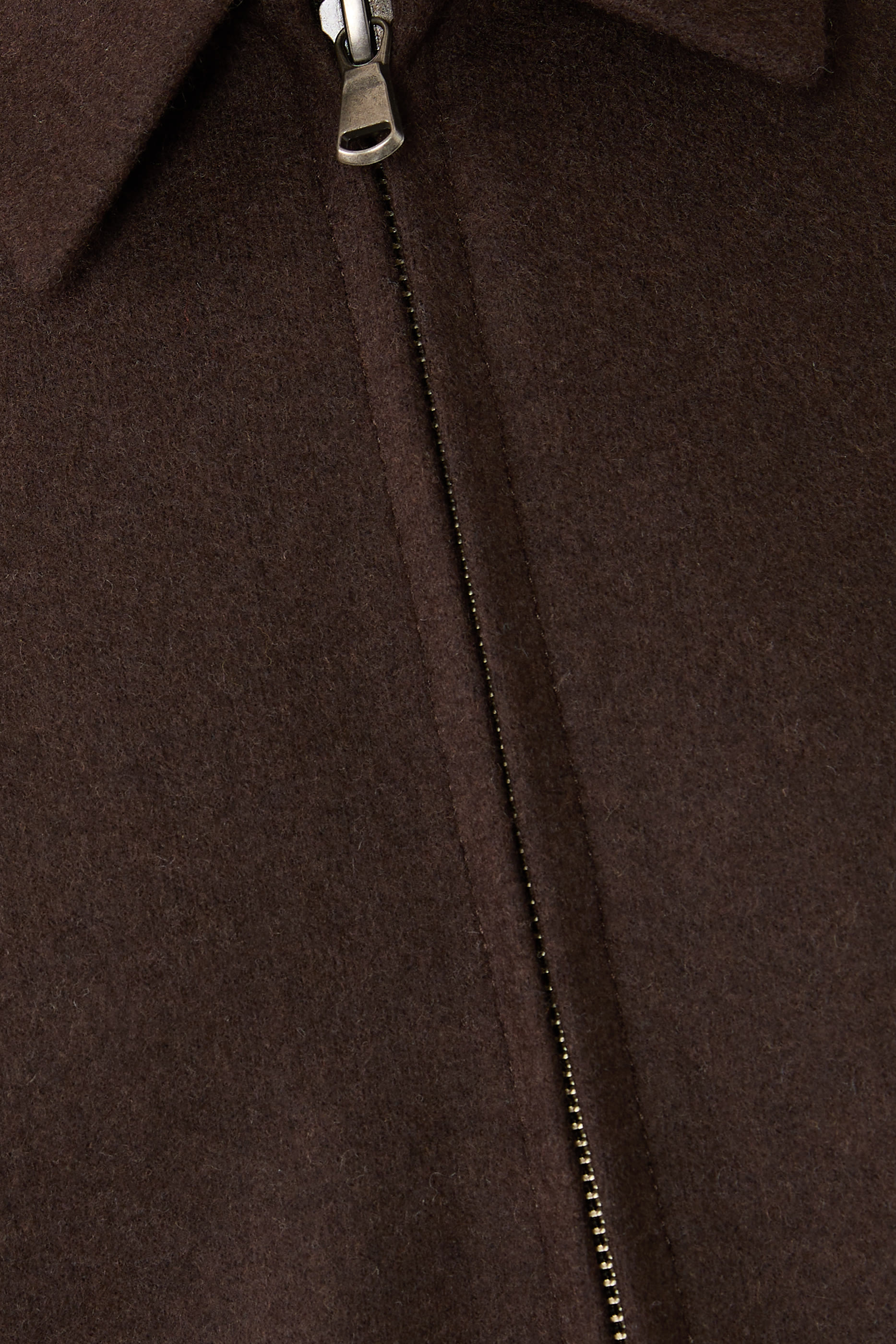 Boiled Pointed-Collar Wool Harrington Jacket