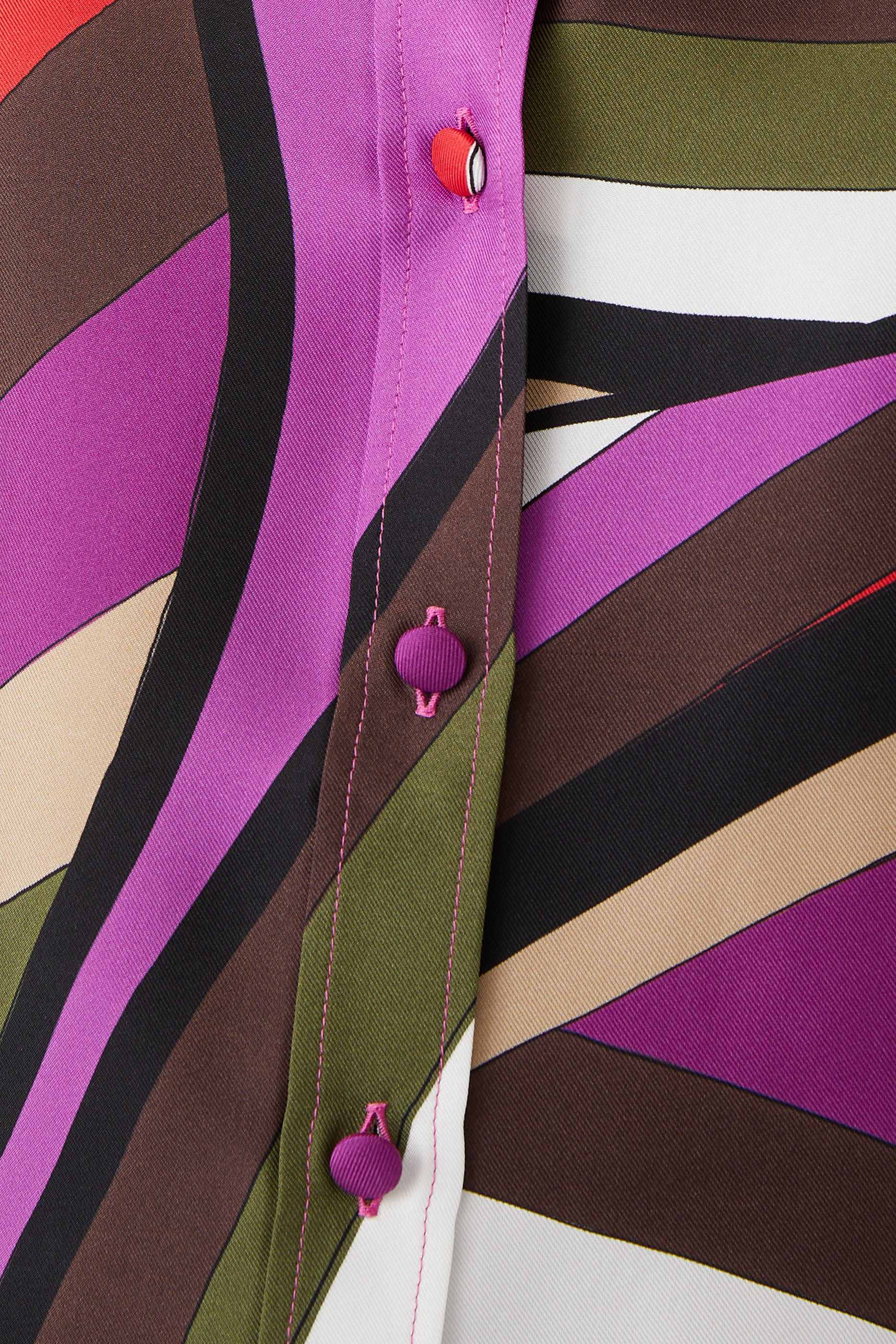 Iride-Print Silk-Twill Shirt