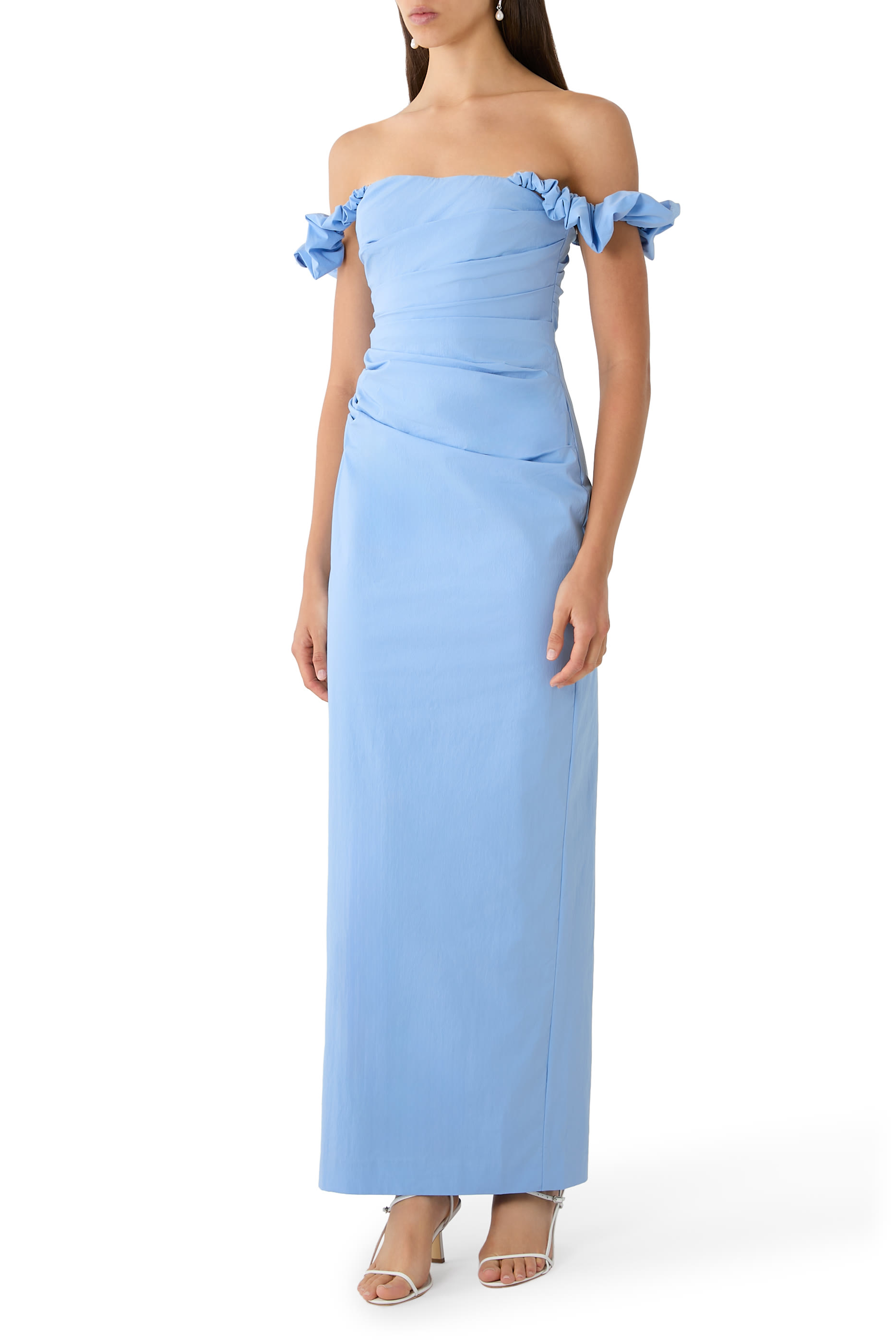 Campbell Off-Shoulder Draped Maxi Dress