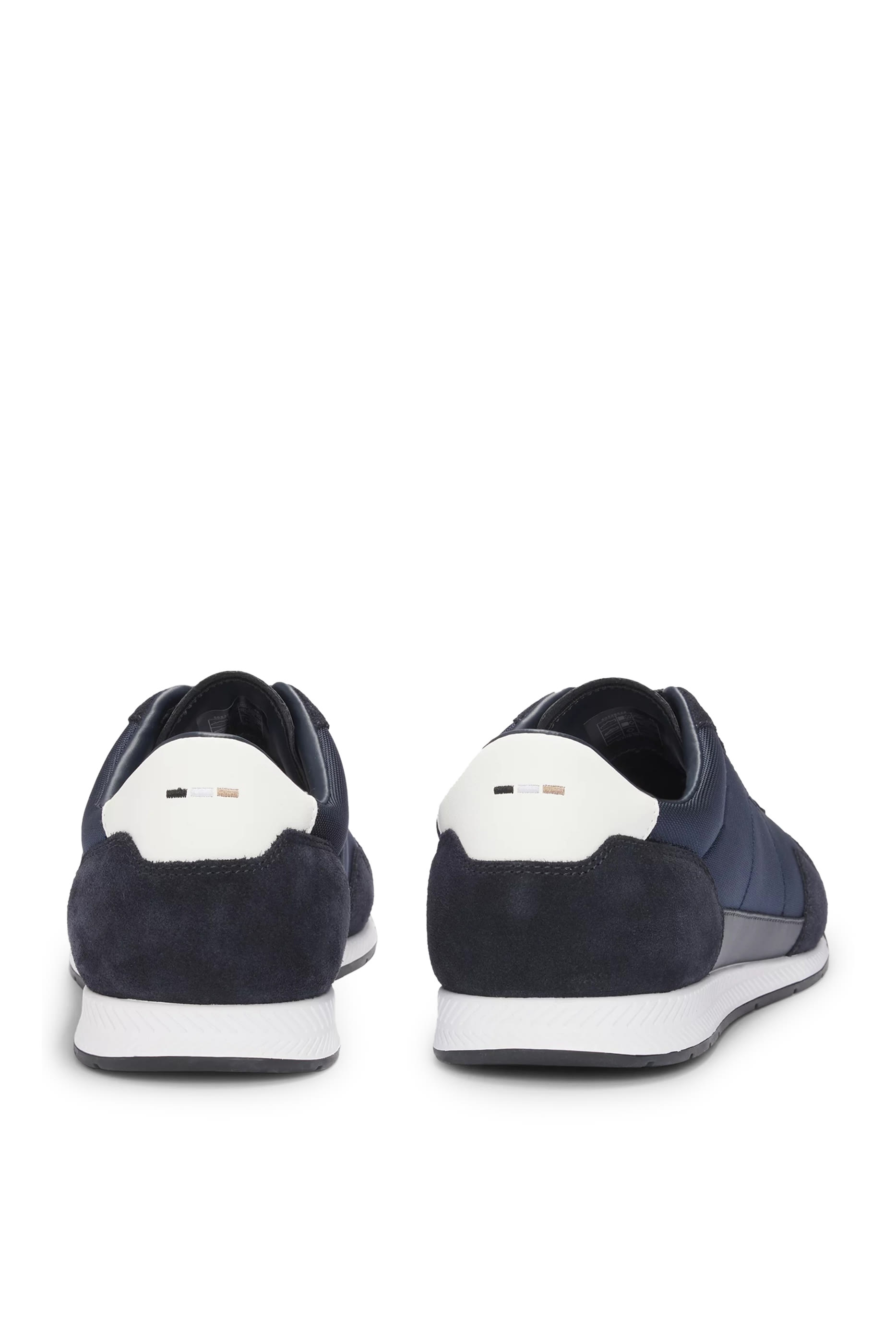 Mixed-Material Lace-Up Sneakers