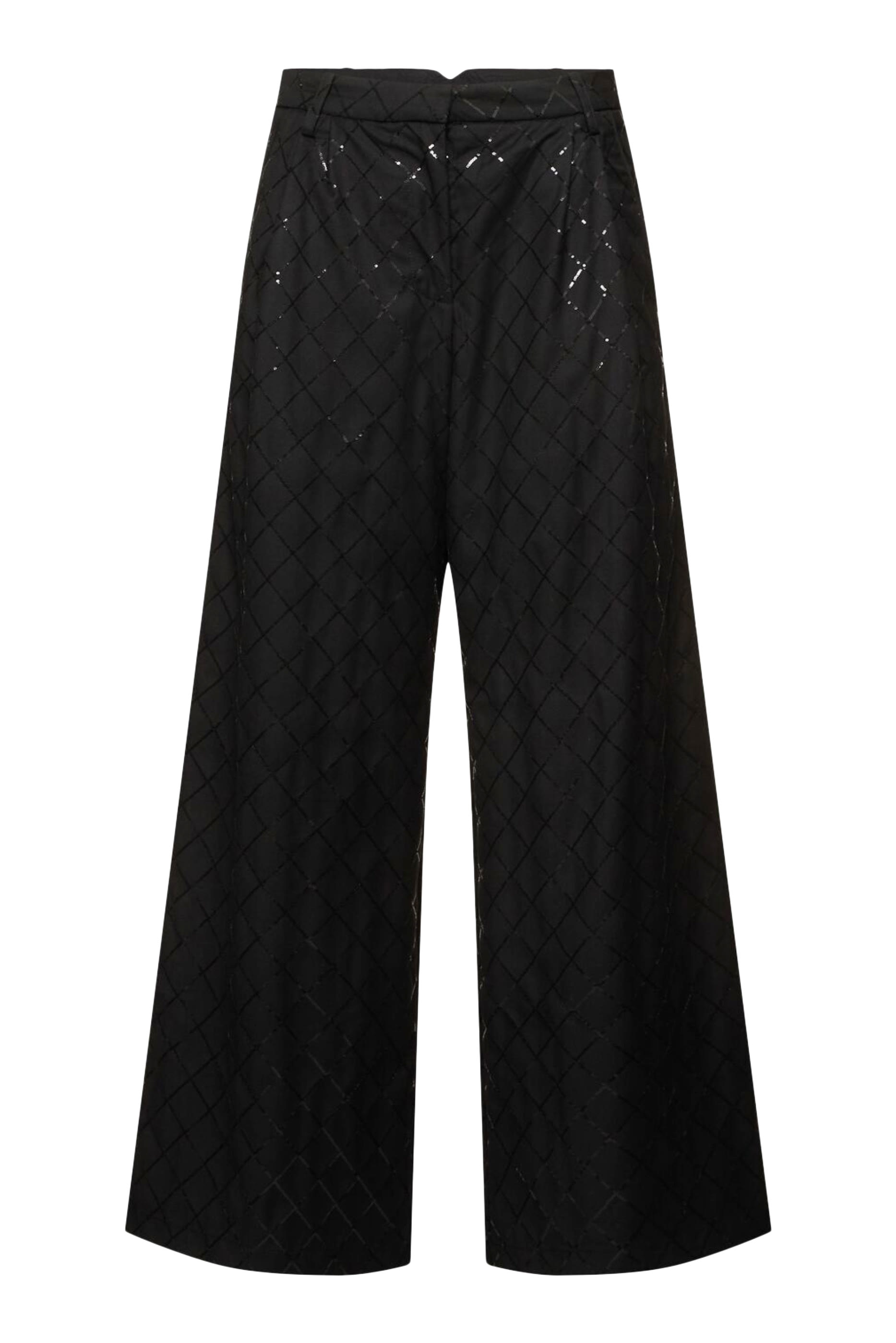 Wide-Leg Sequins Pants