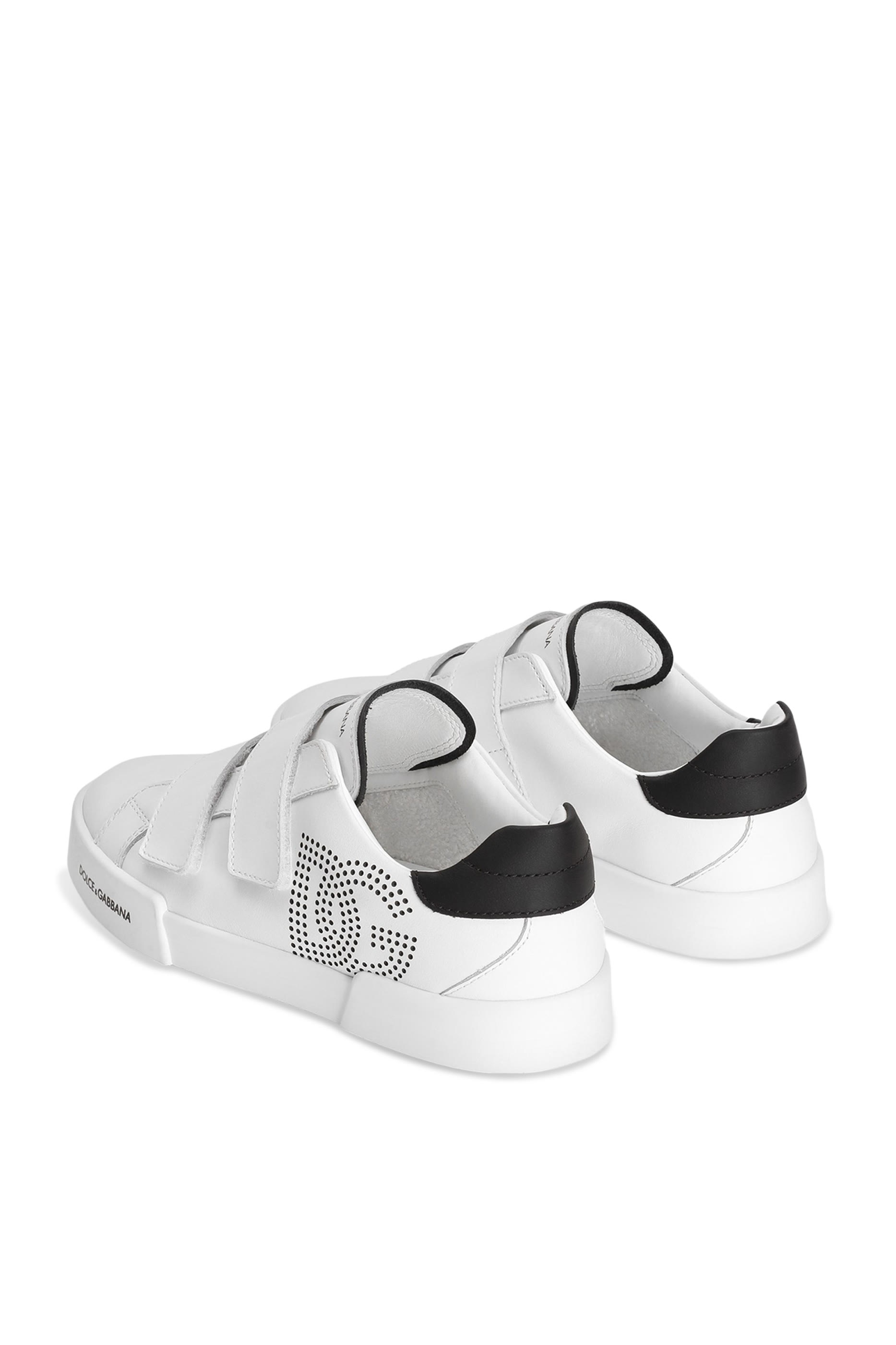 Kids DG Logo Nappa Calfskin Sneakers