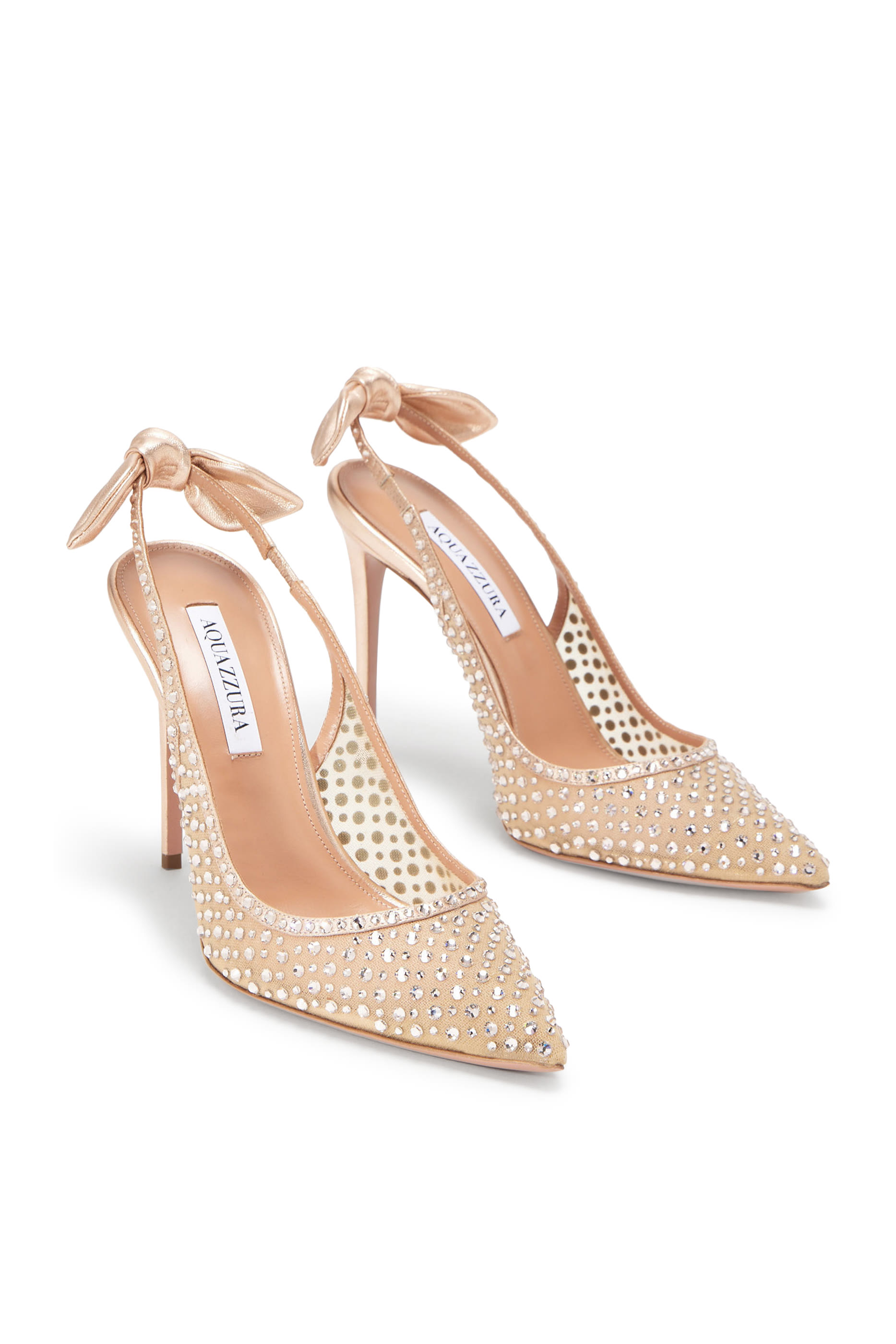 Bow Tie 105 Crystal Tulle Pumps