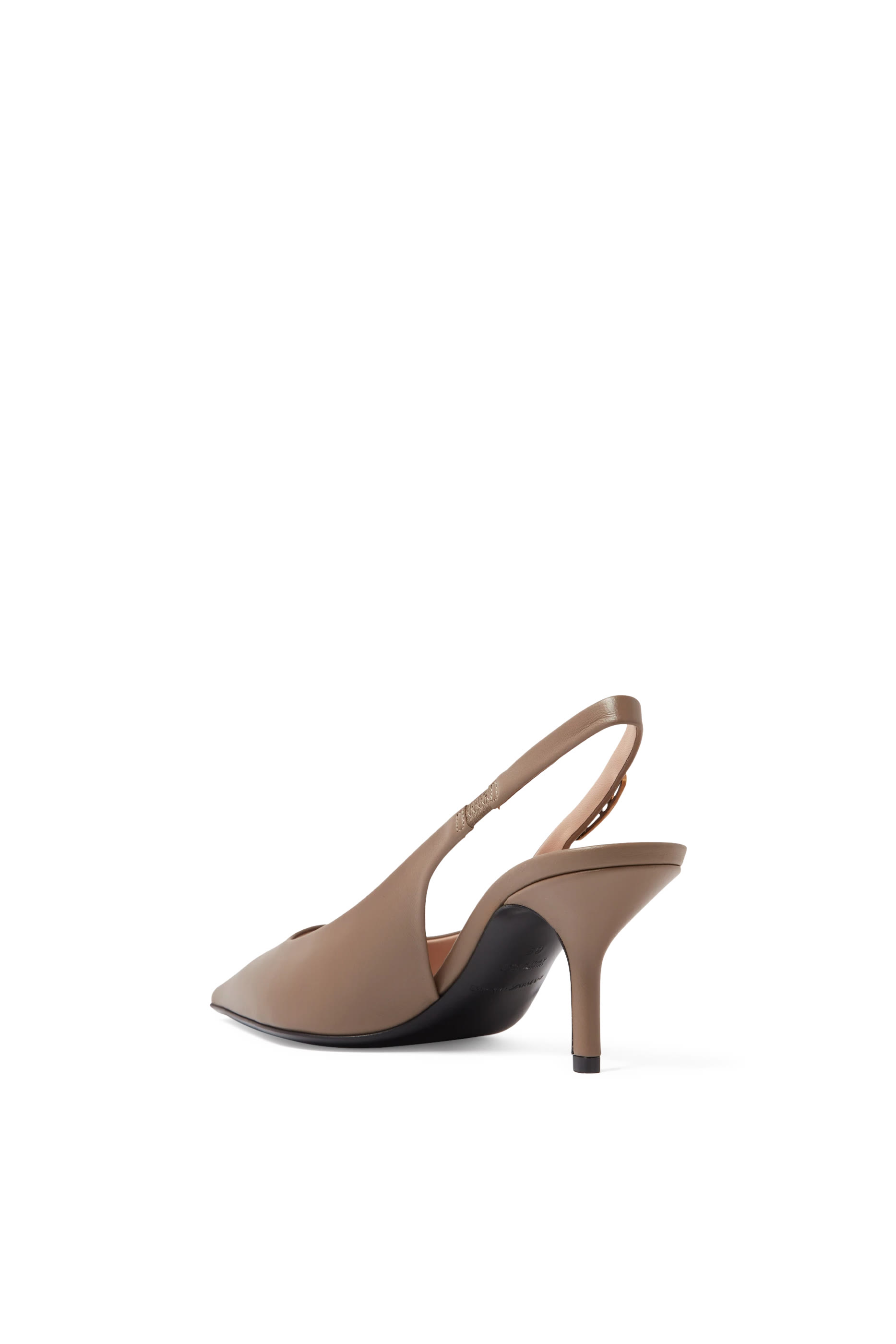 Eagle Logo 65 Nappa-Leather Slingback Pumps