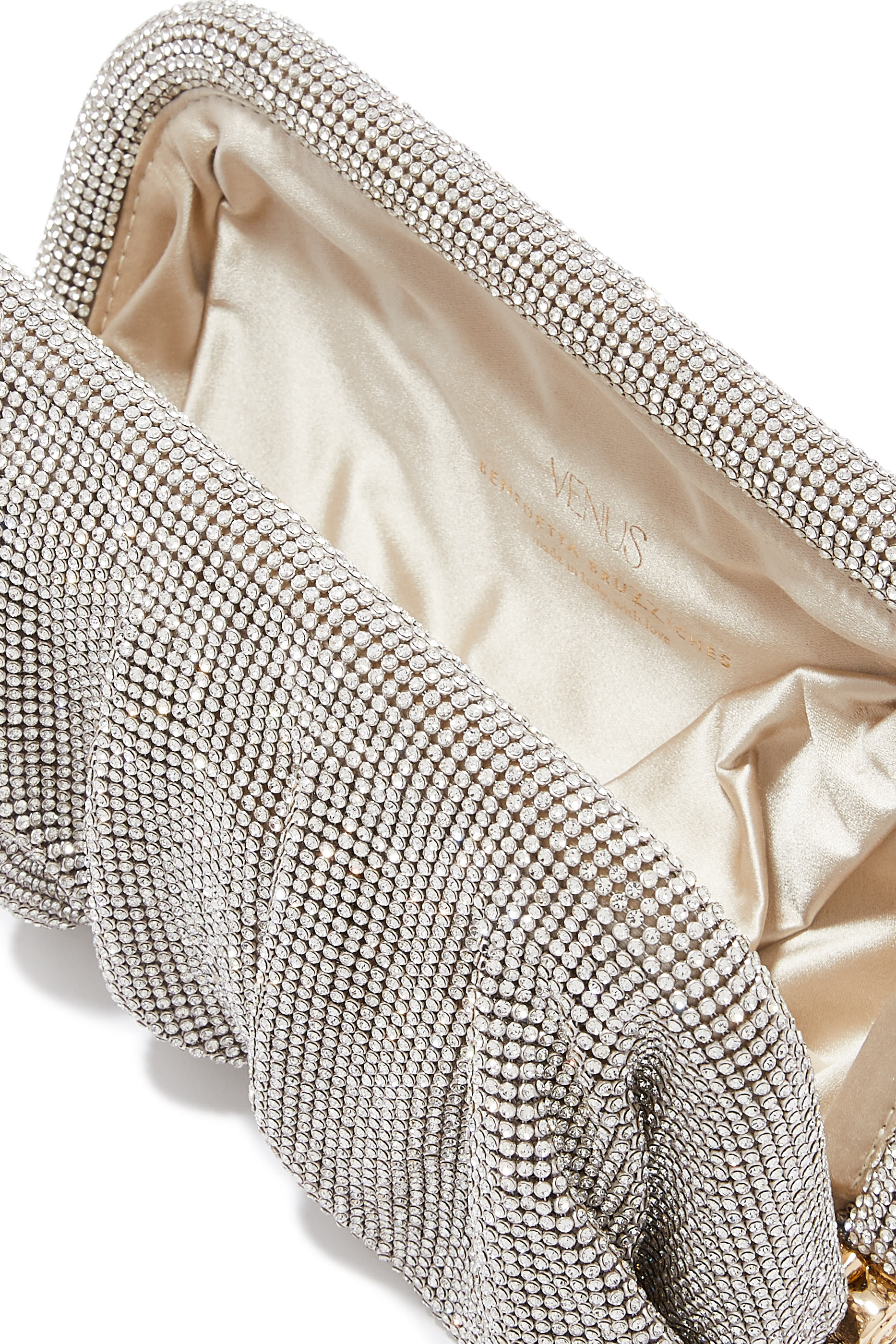 Venus La Grande Rhinstone Mesh Clutch