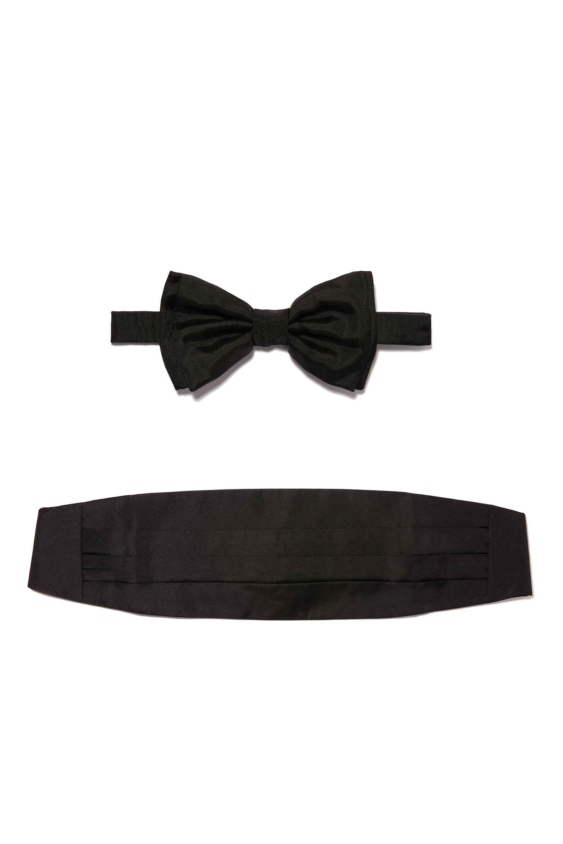 Silk Bow Tie And Cummerbund Set