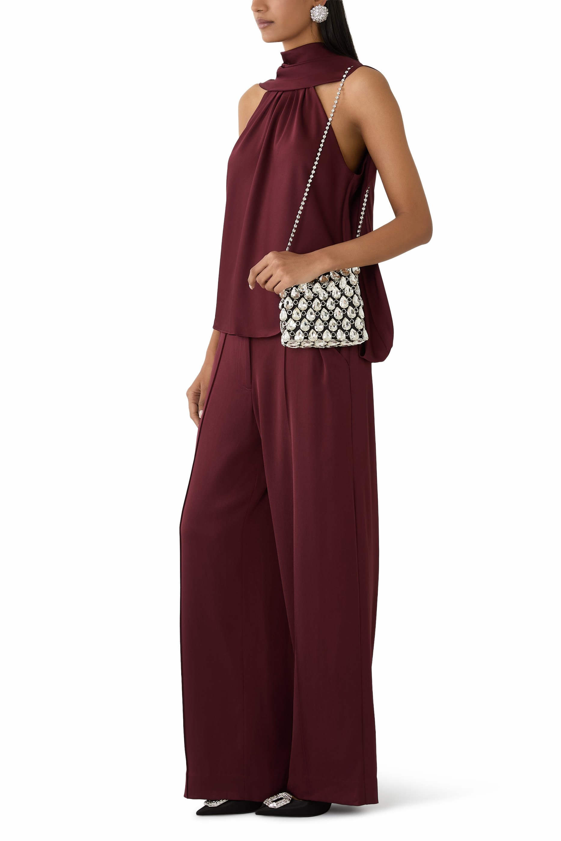 Kyra Satin Wide Leg Pant 