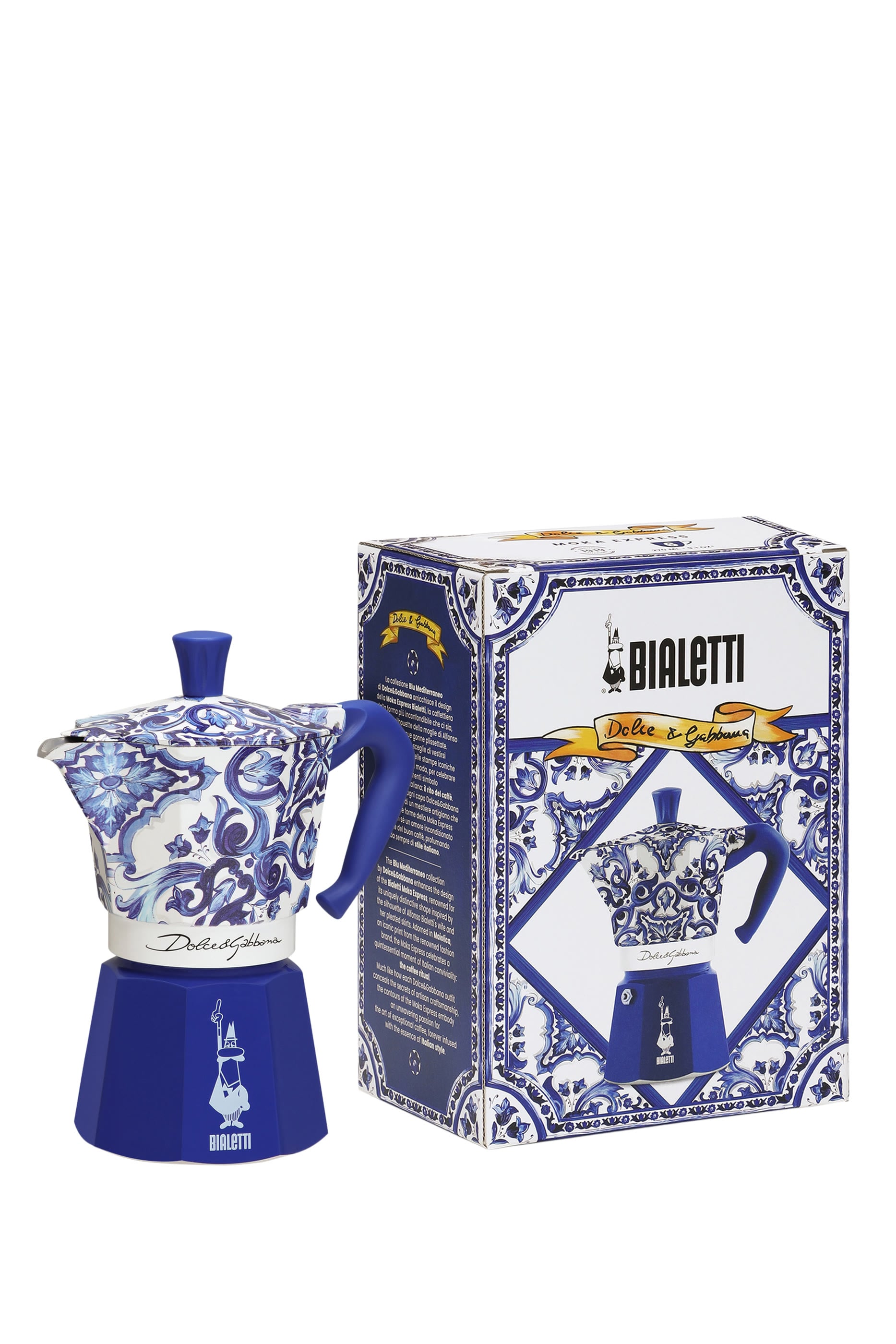 Blu Mediterraneo Bialetti Moka Express Large Coffee Maker