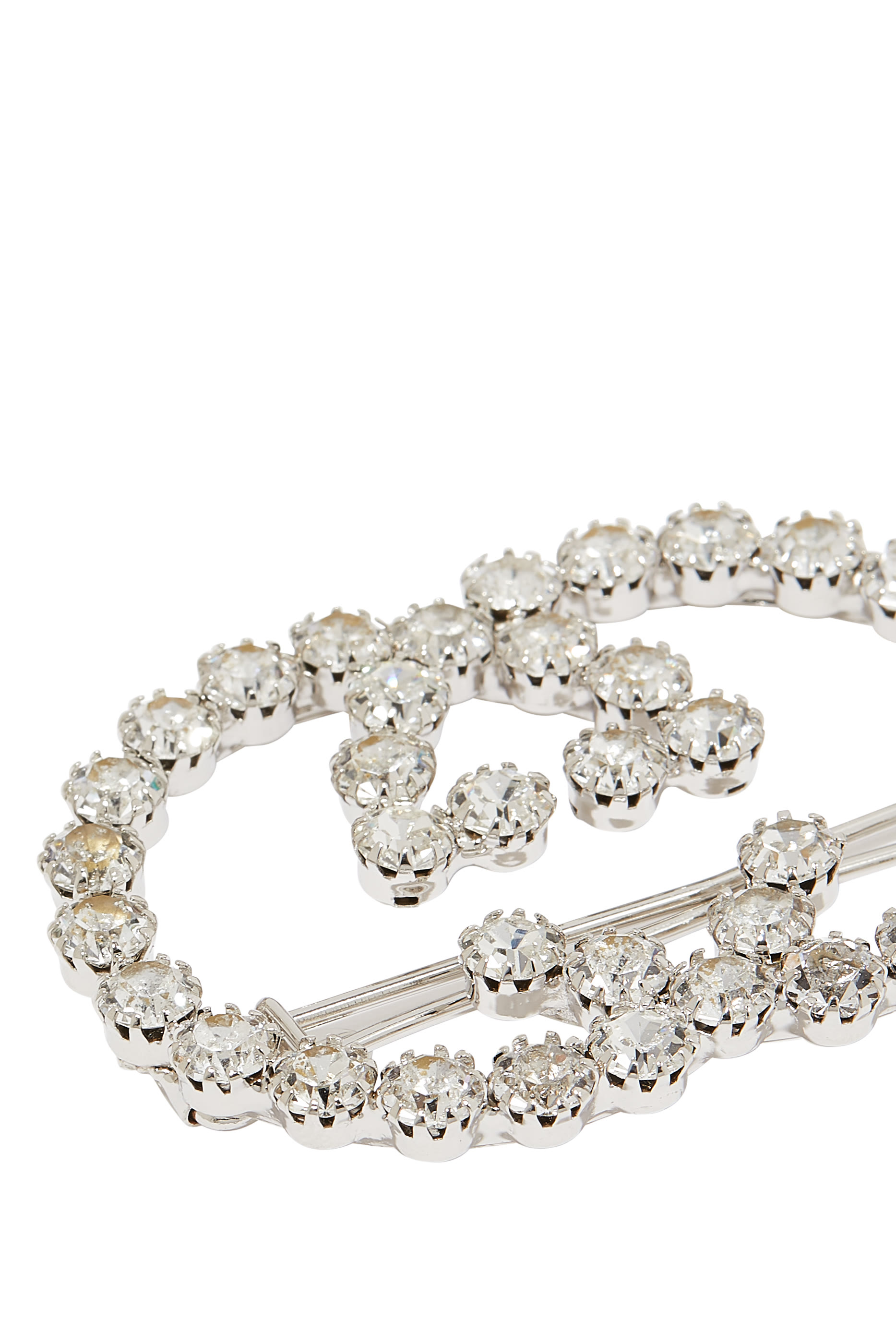 Crystal Interlocking G Hair Clip