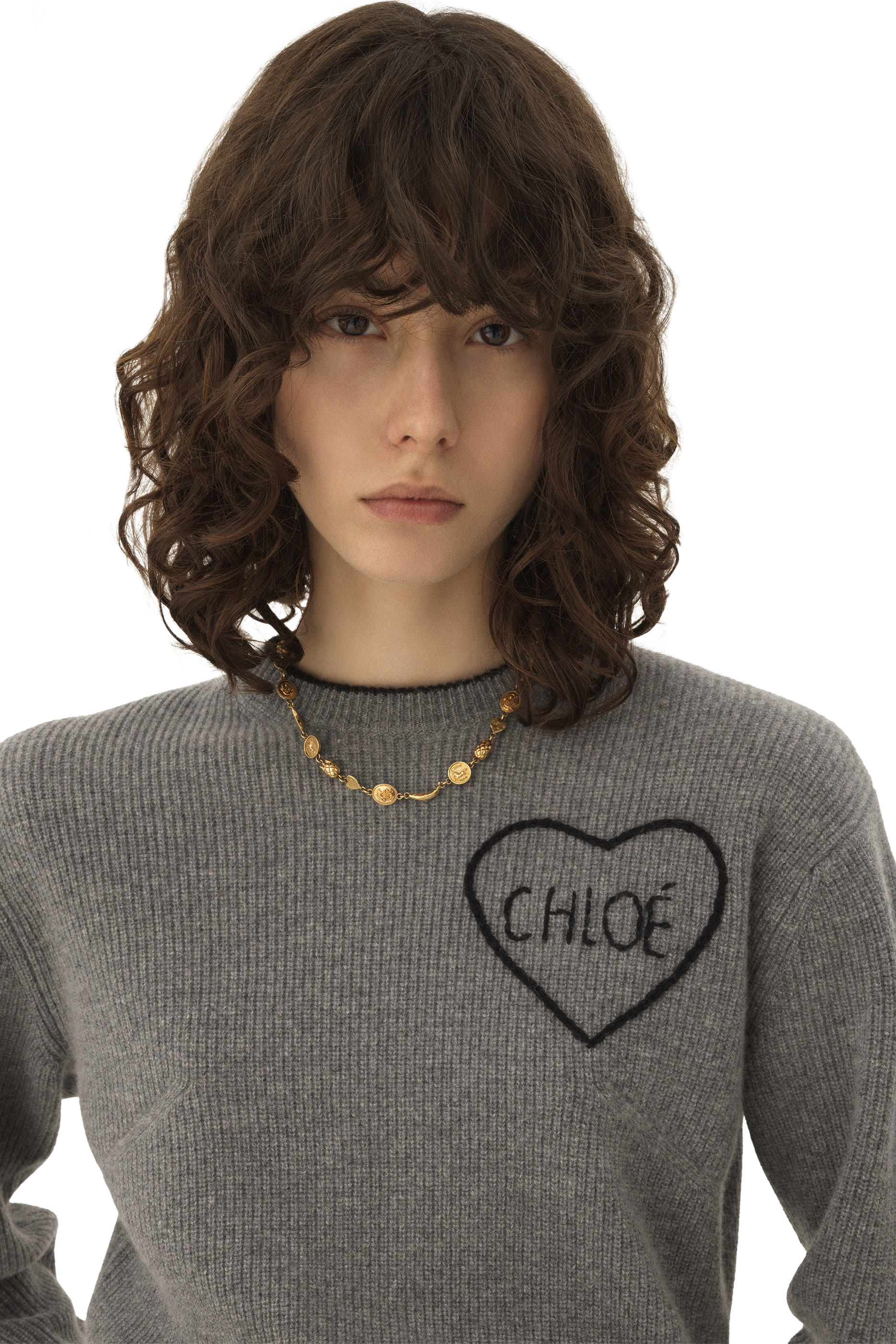 Cropped Fitted Logo Jumper