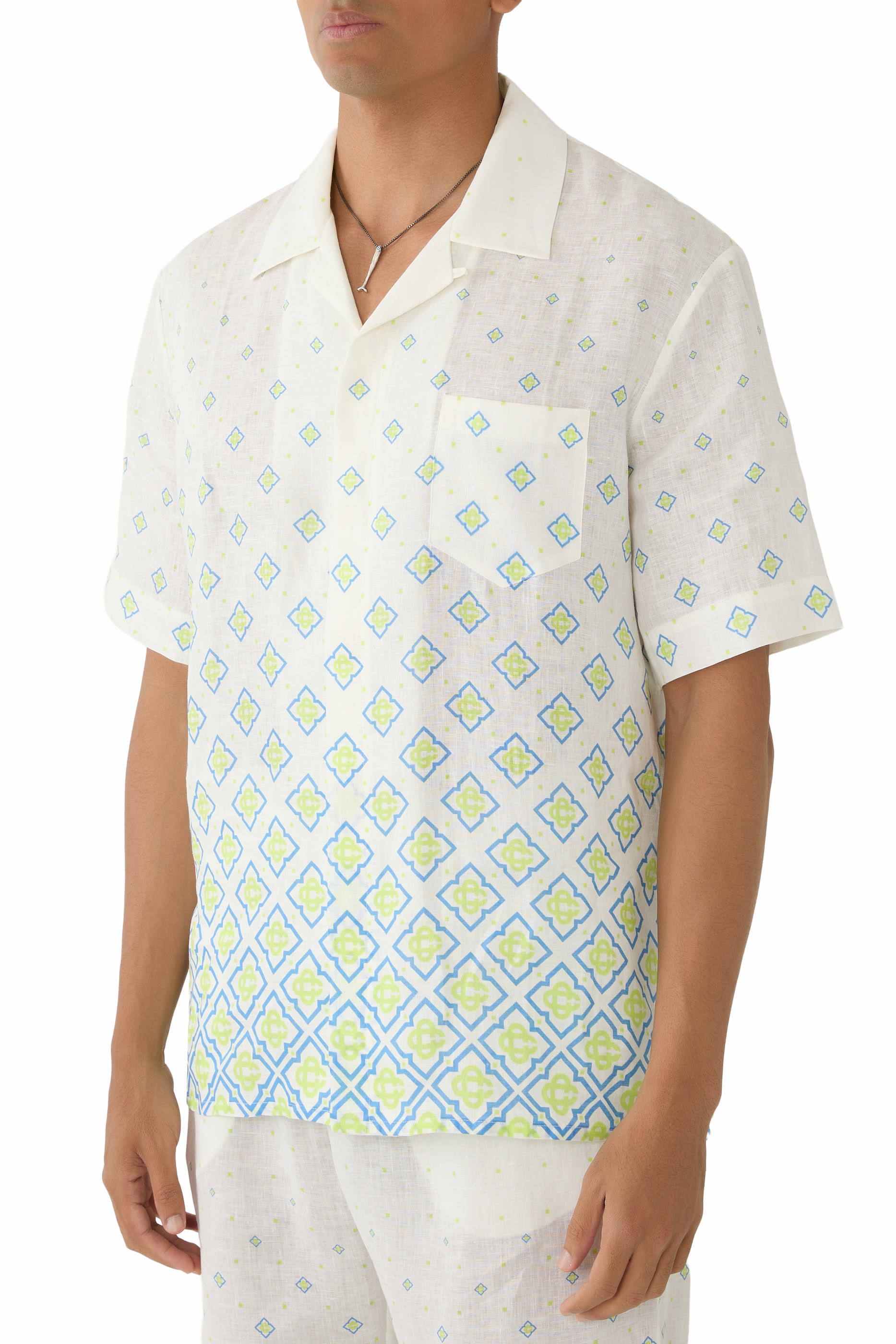 Degrade Monogram Linen Shirt